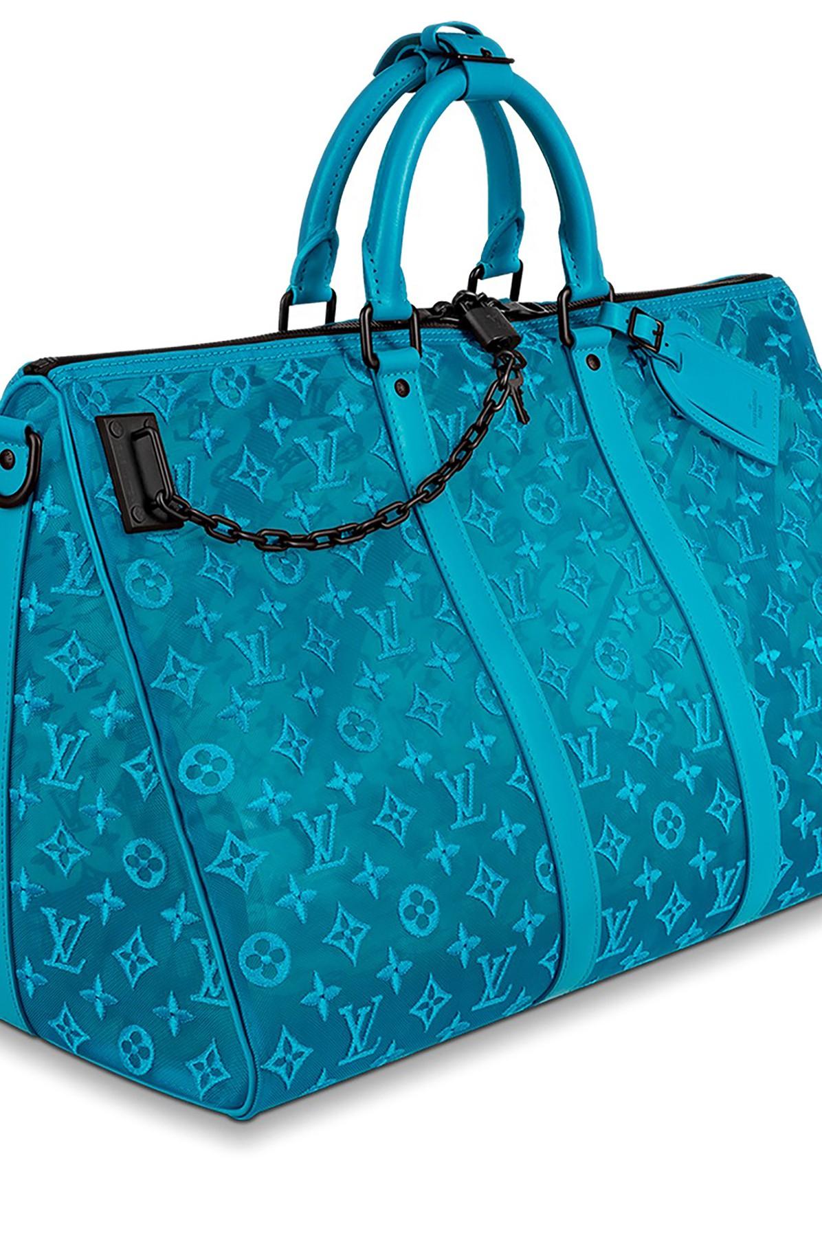 Louis Vuitton Keepall Bandouliere 50 Degrade Blue Green Taurillon Trav