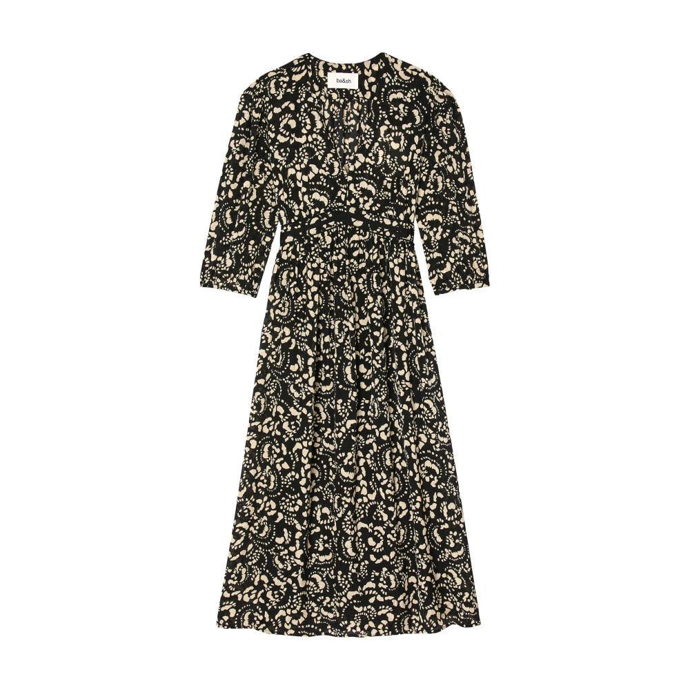 bash black and white dress Ba&sh Derby Polka-dot V-neck Maxi Dress