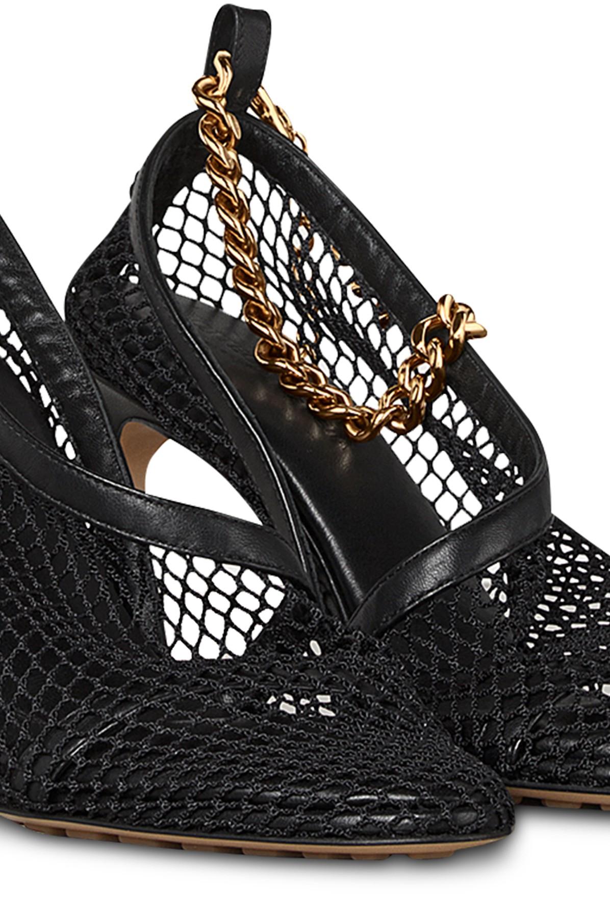 Bottega Veneta Heeled Sandals in Black - Lyst