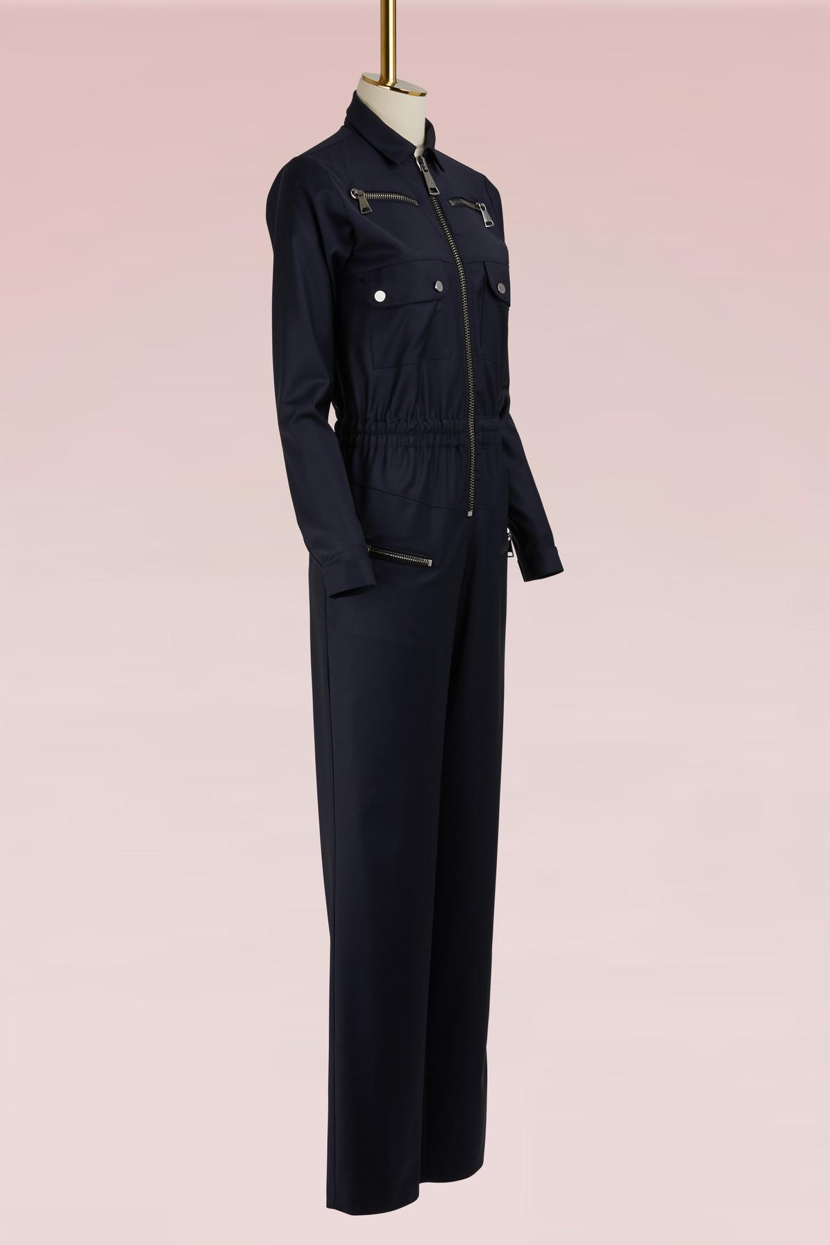 Carolina Ritzler Wool Nikita 90 Jumpsuit in Navy (Blue) | Lyst