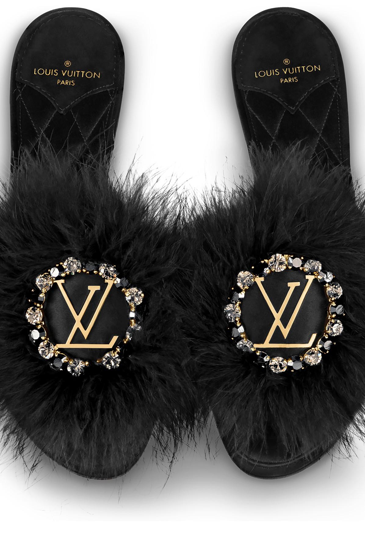 Louis Vuitton - LV Isola Flat Mules - Black - Women - Size: 38.0 - Luxury