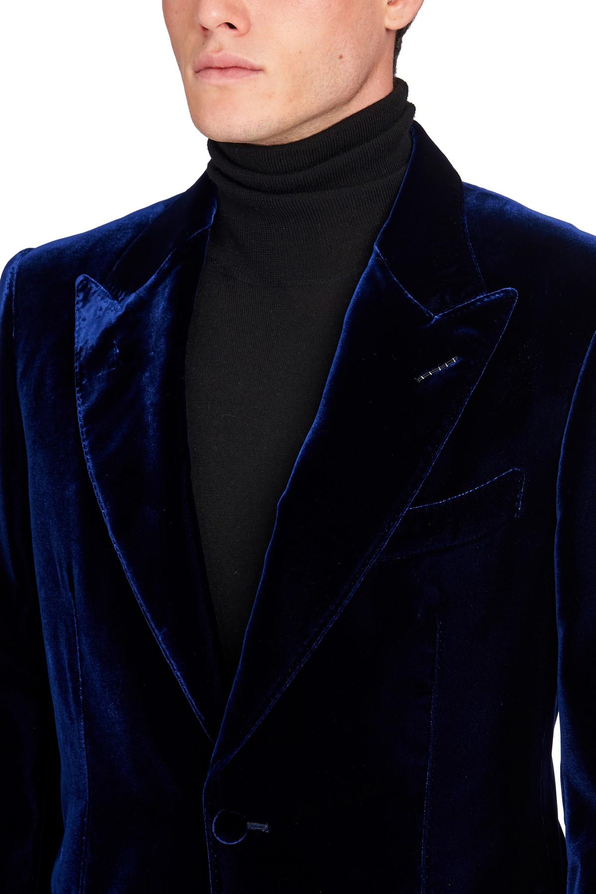 Tom Ford Velvet Jacket in Dark_navy (Blue) for Men - Lyst