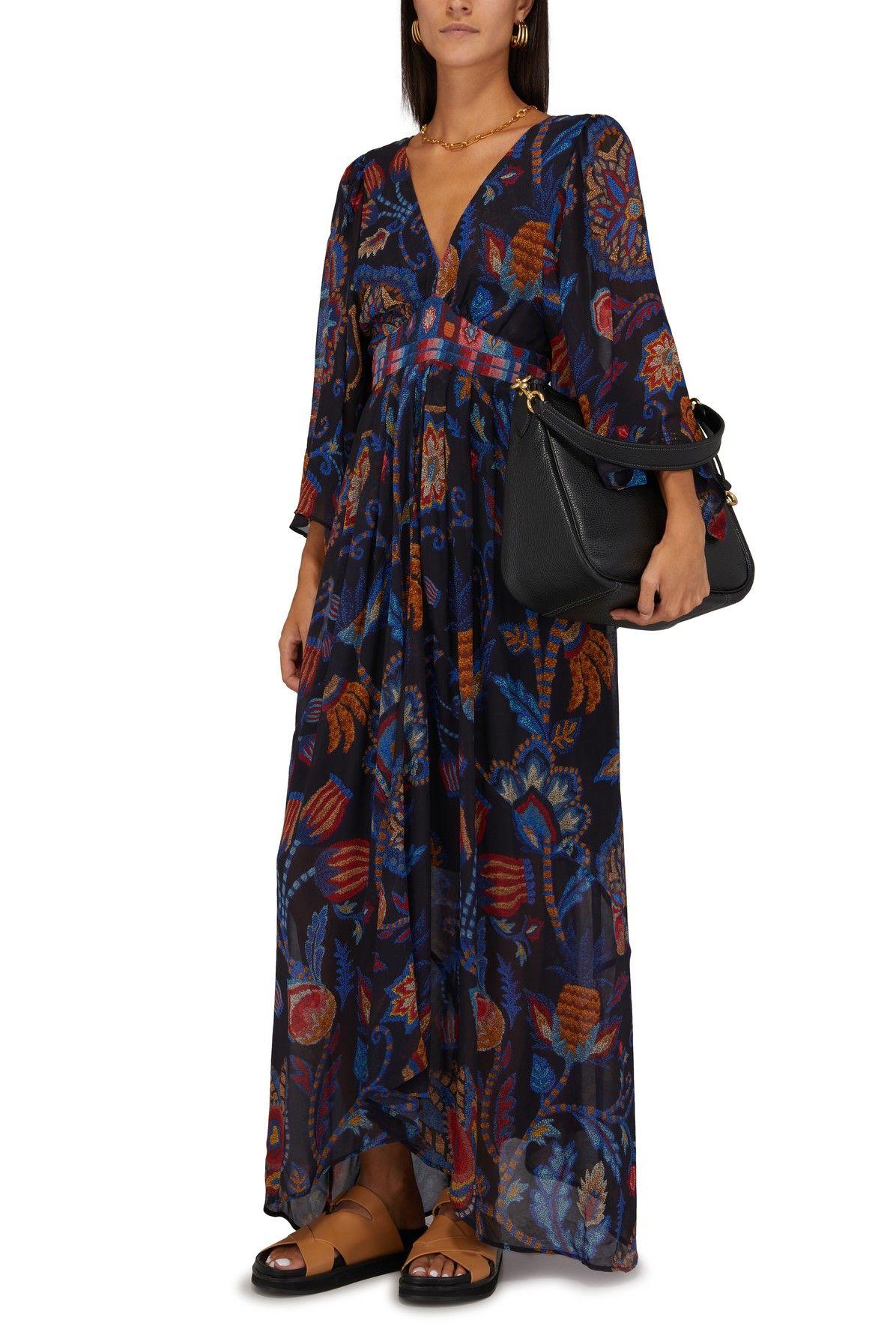 aje bubble dress blue Violette Hem Maxi Pearl Size:XL - Tall category-48 Blue checkered shirt with