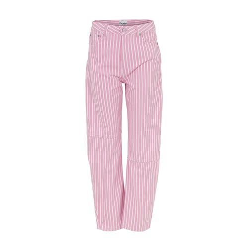 Ganni Stripe Jeans in Pink | Lyst