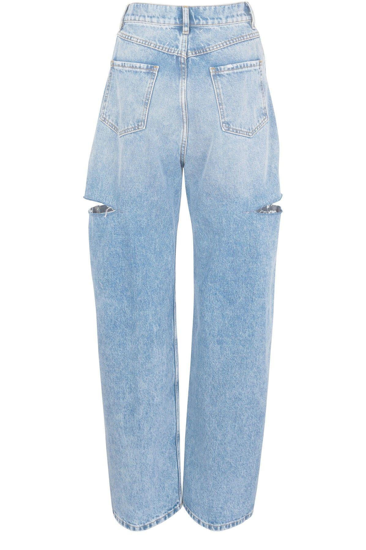 Maison Margiela Denim Jeans With Slash Details in Blue | Lyst