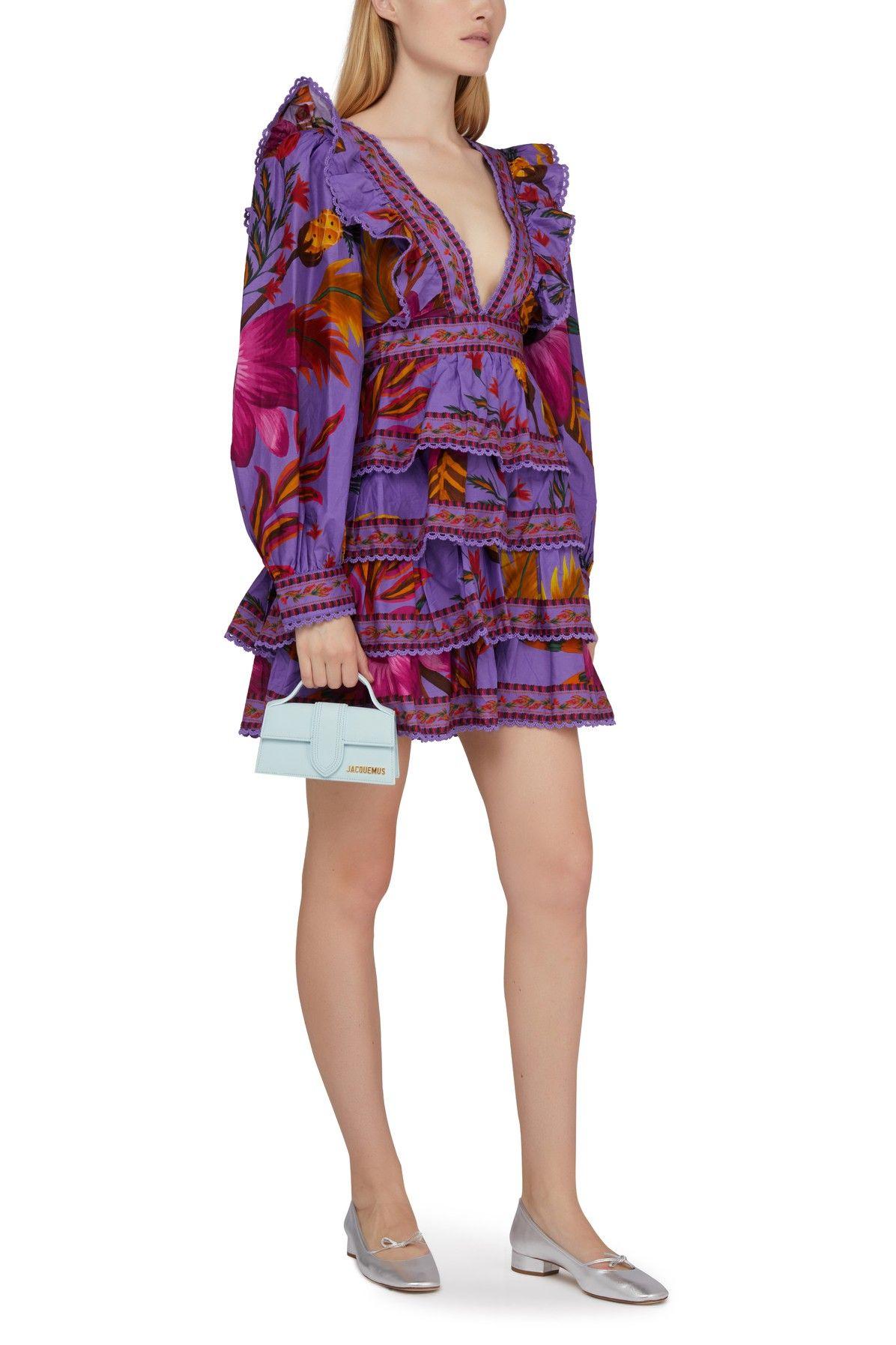 knee length dresses for ladies Red Flower LENZING™ ECOVERO™ Euroflax™ Maxi Dress – FARM Rio main image 0
