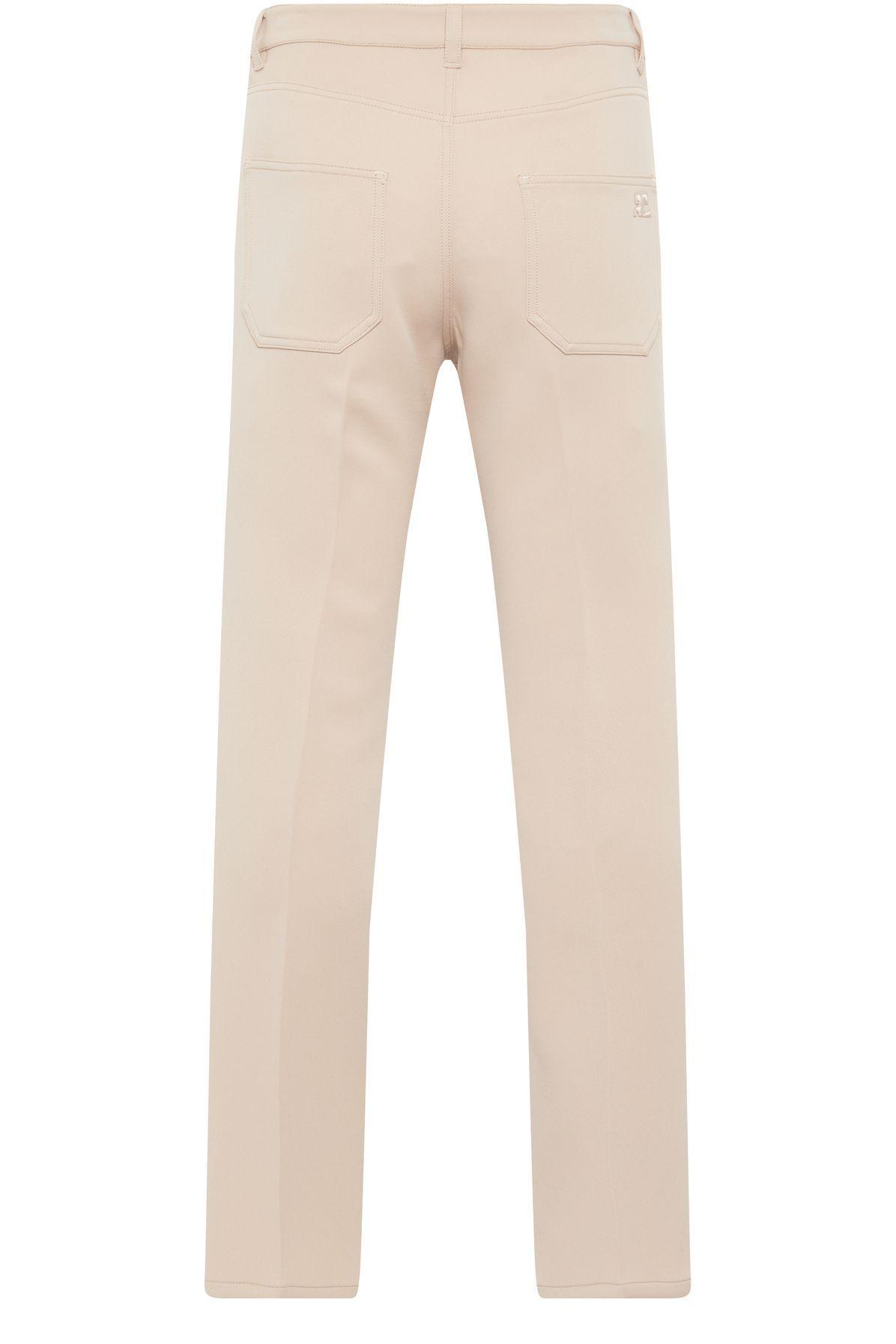 Courreges Twill 70's Bootcut Pants in Natural for Men