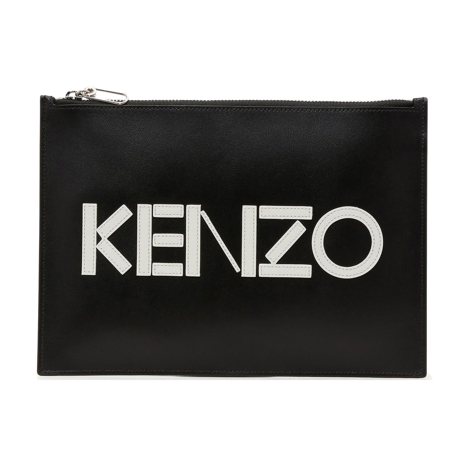KENZO Leather Pouch in Black - Lyst