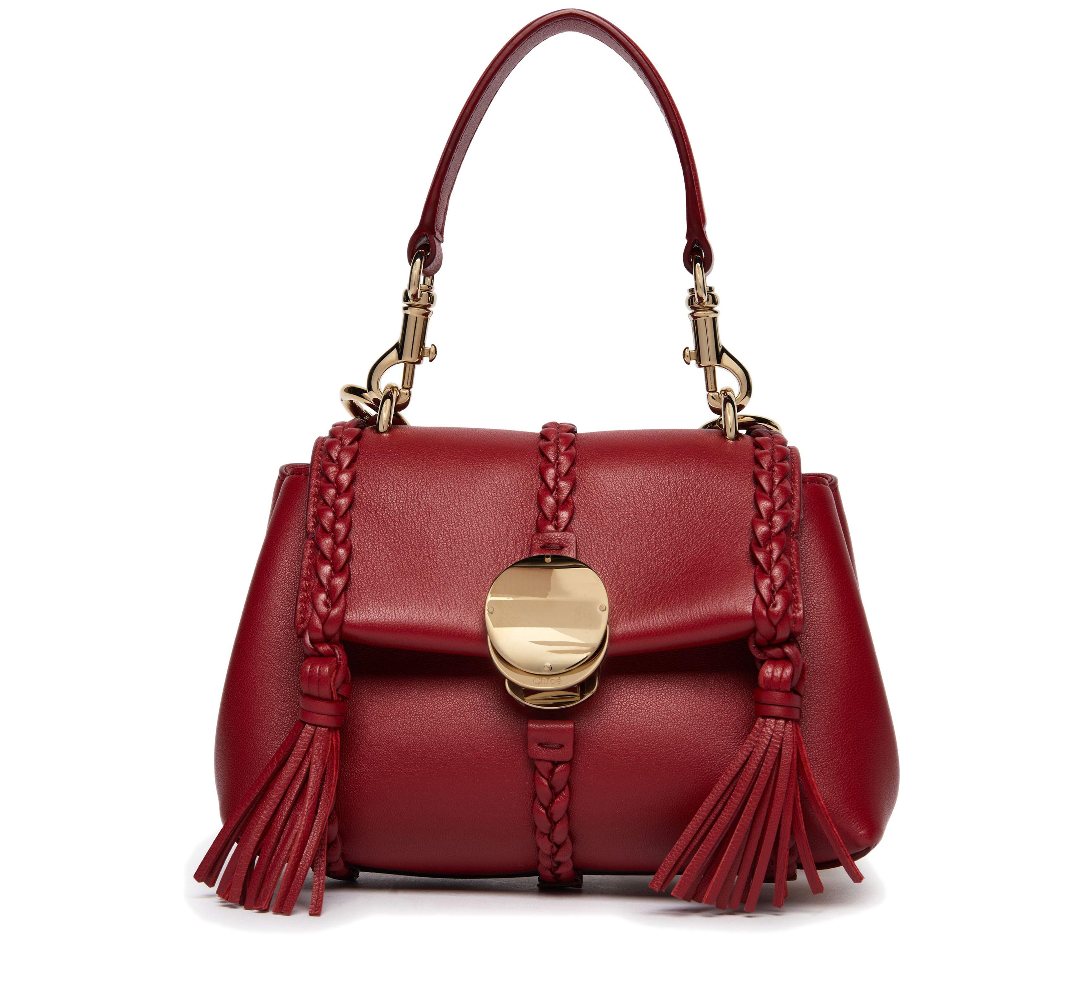 Chloé Soft Mini Penelope Shoulder Bag in Red | Lyst
