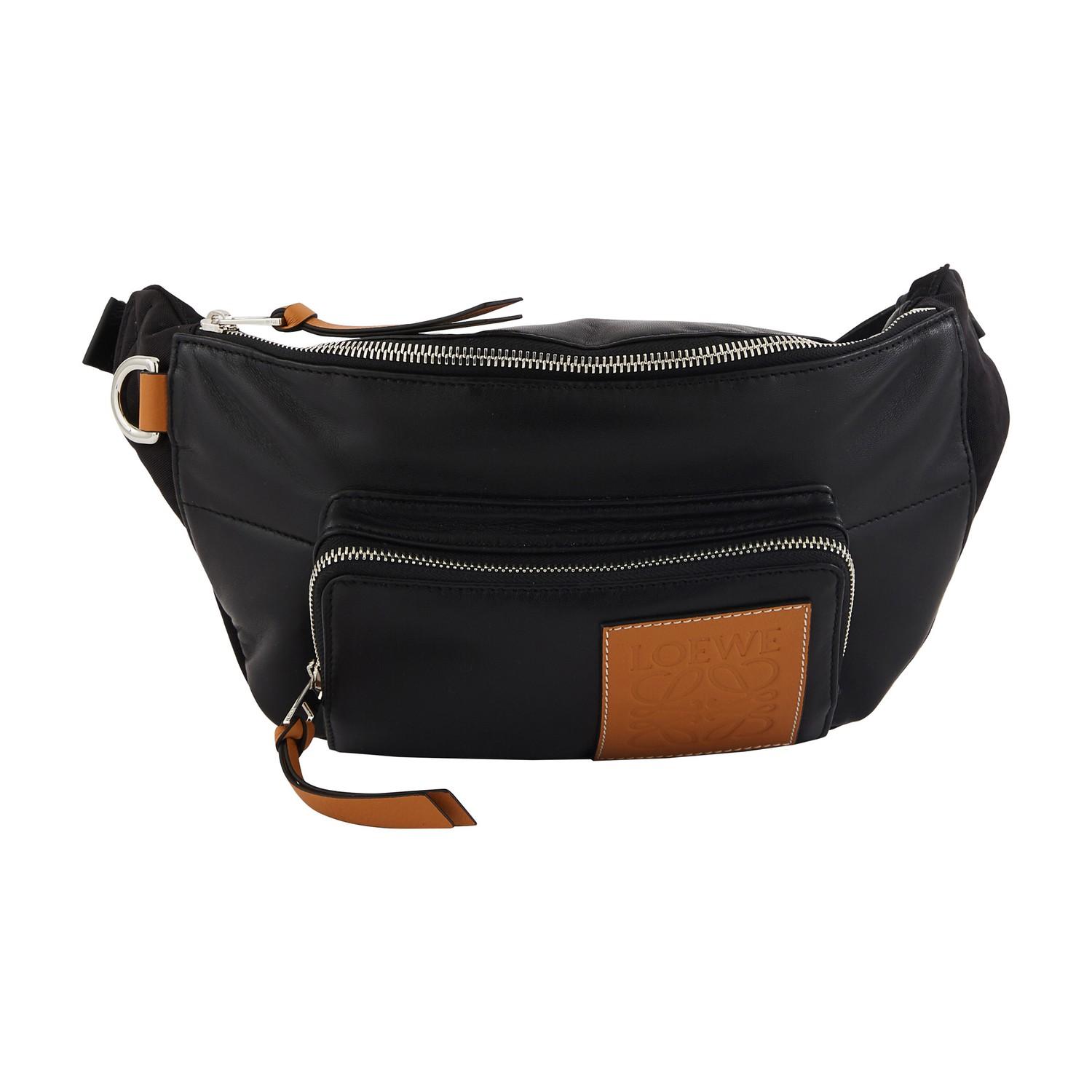 Loewe Black Puffy Bum Bag for Men Lyst