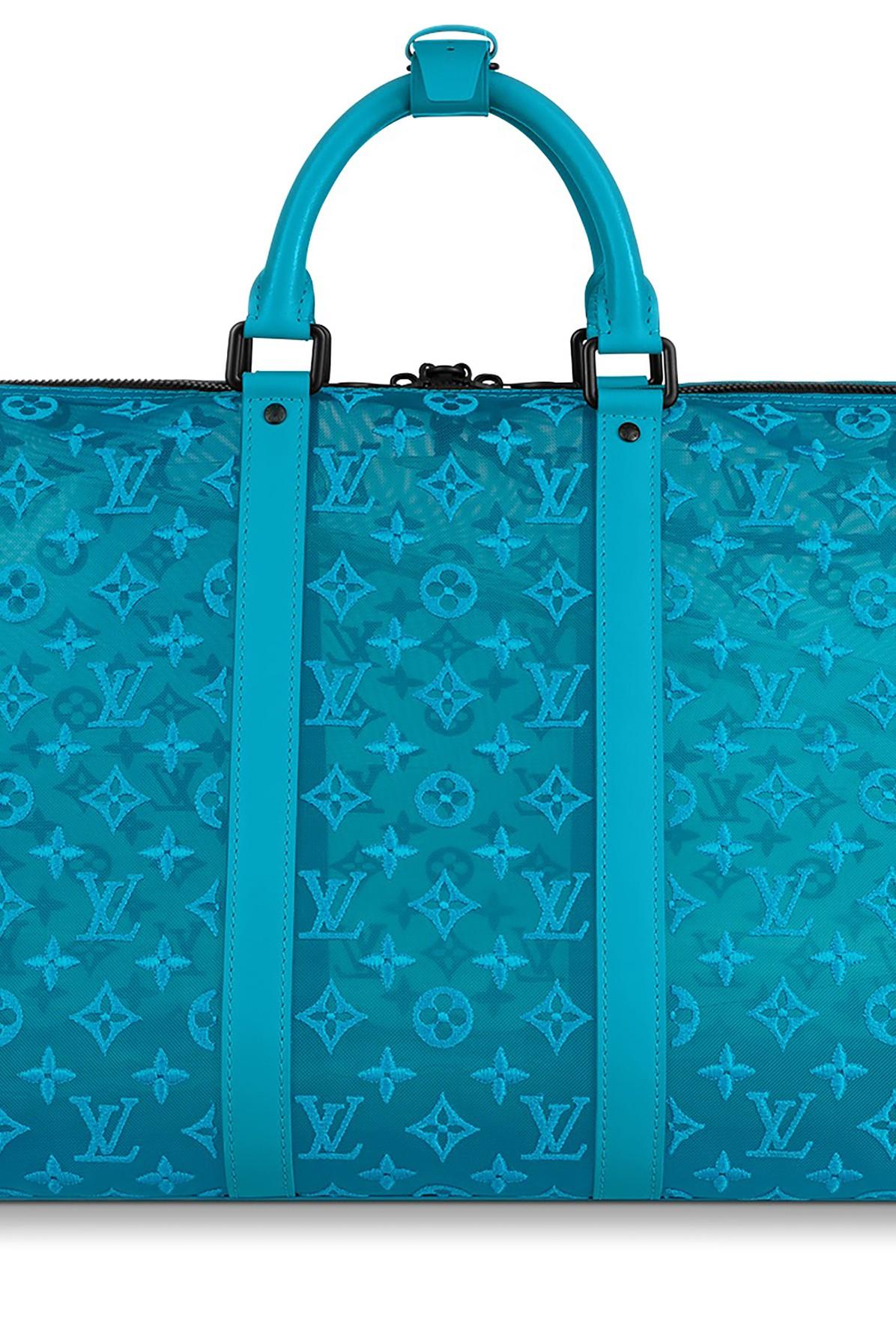 Louis Vuitton Keepall Triangle Bandoulière 50 in Blue for Men