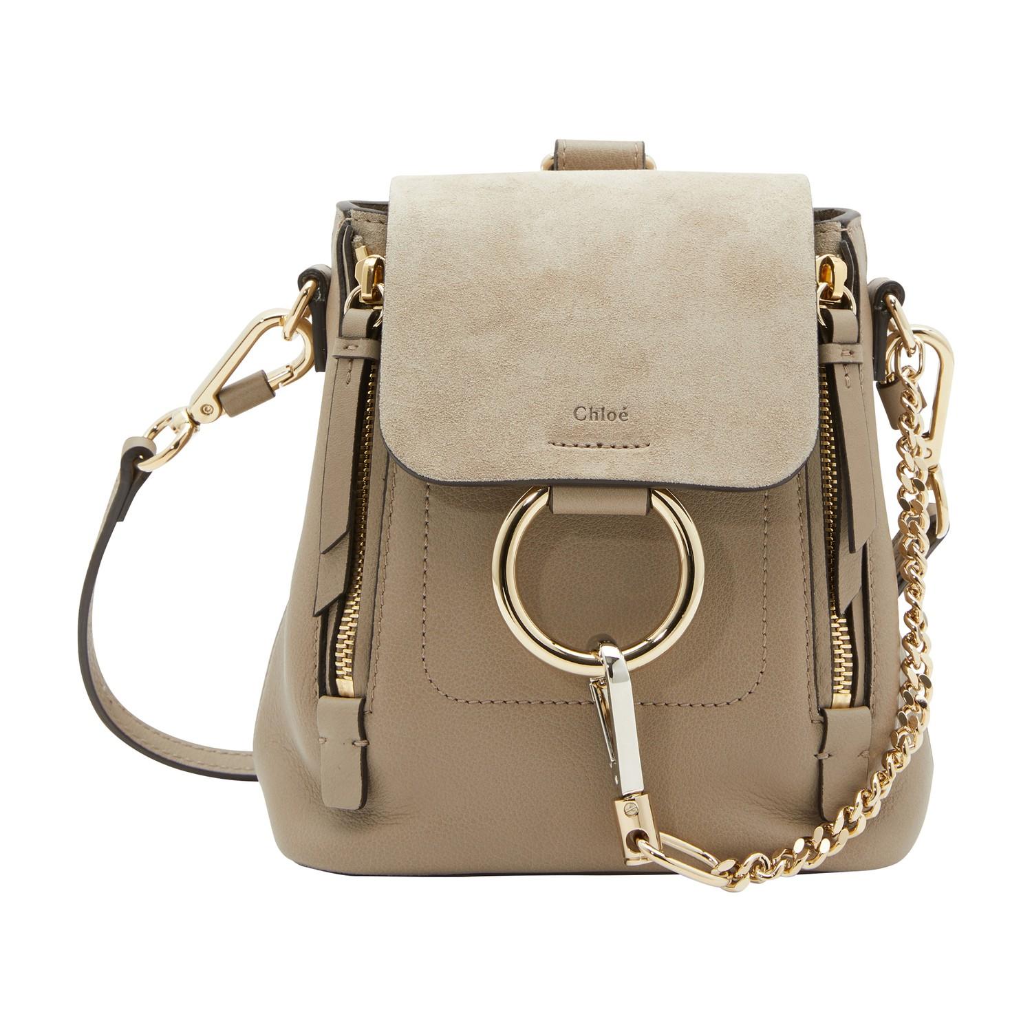 chloe faye backpack grey