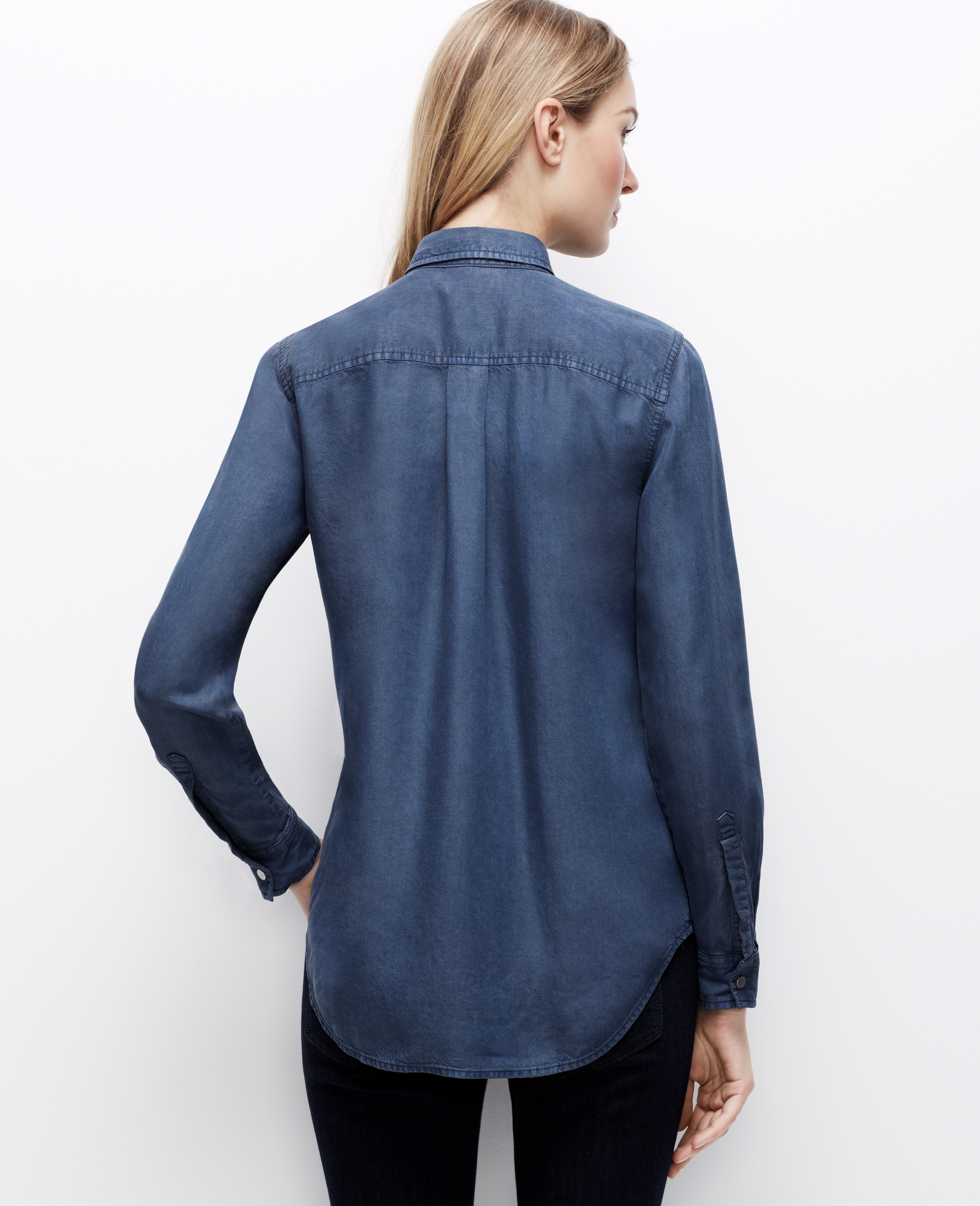 ann taylor denim shirt