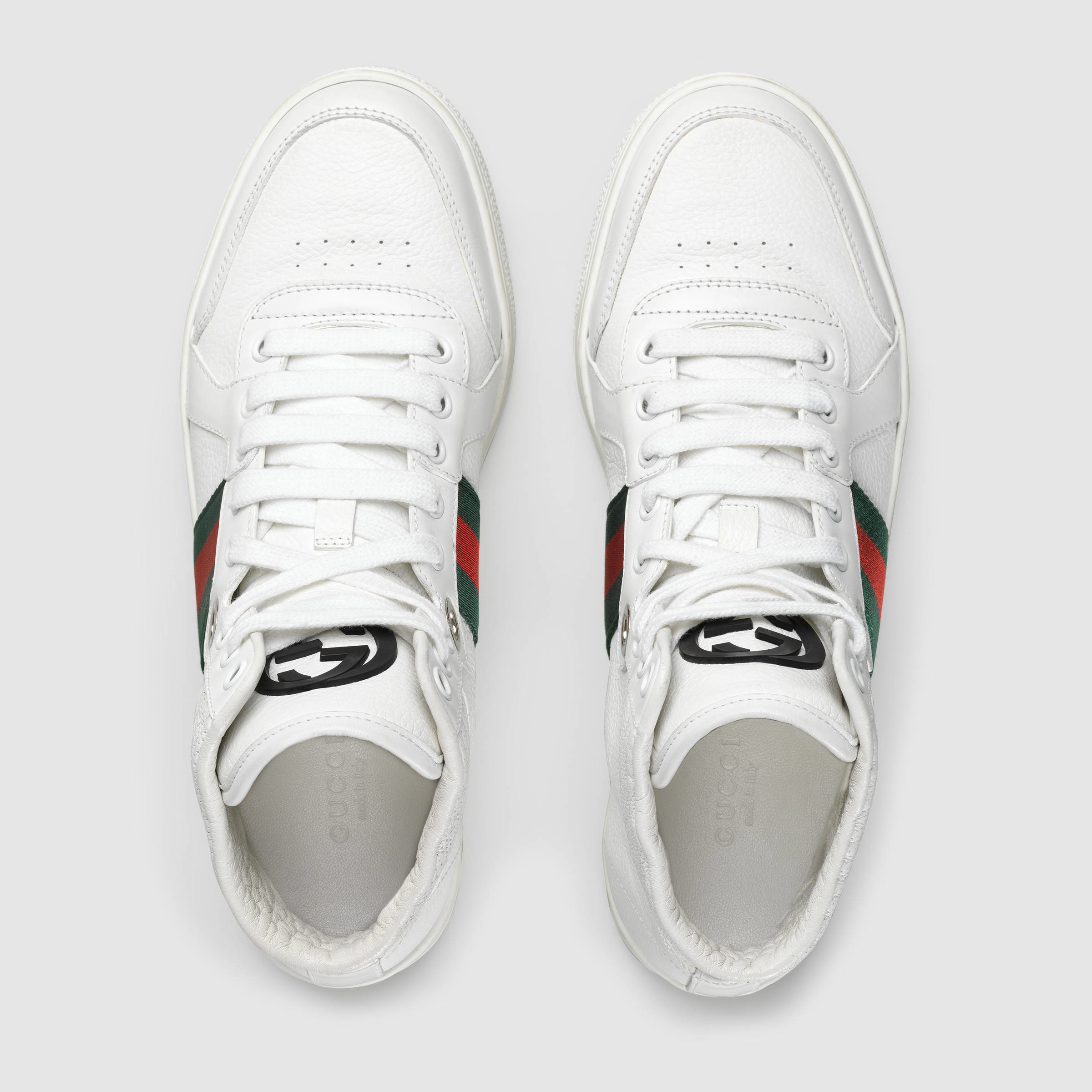 Gucci High-top Leather Sneaker in White Leather (White) - Lyst