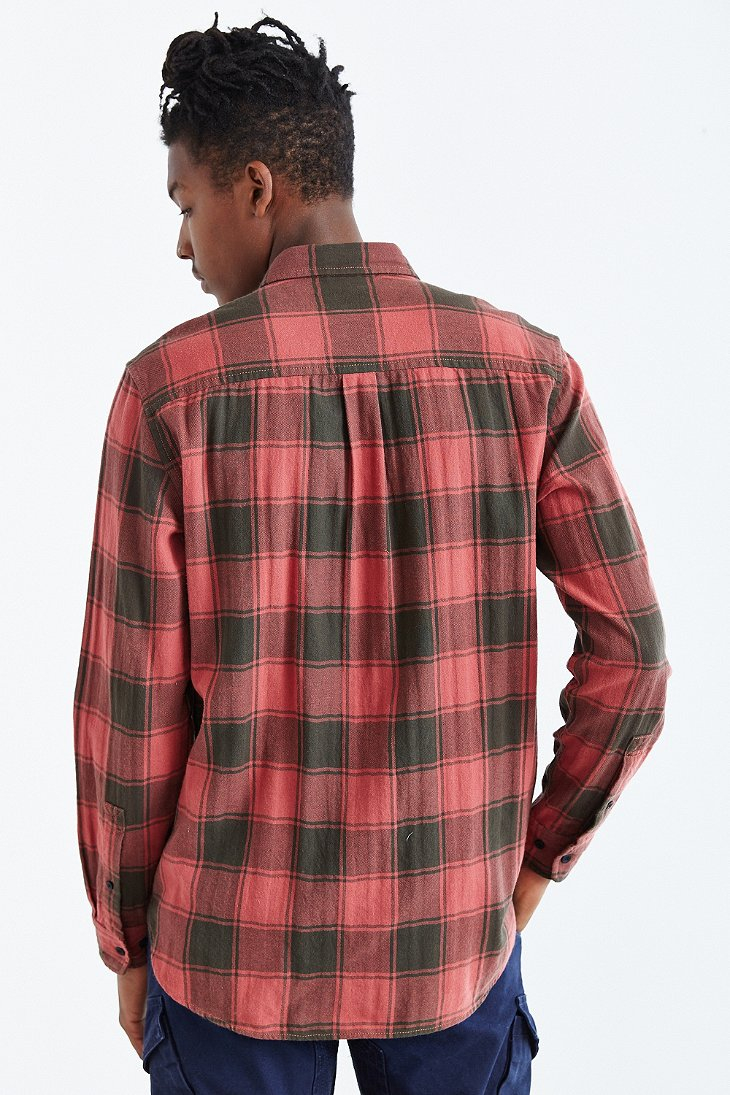 Koto Washed Buffalo Plaid Button-down Shirt in Red for Men | Lyst