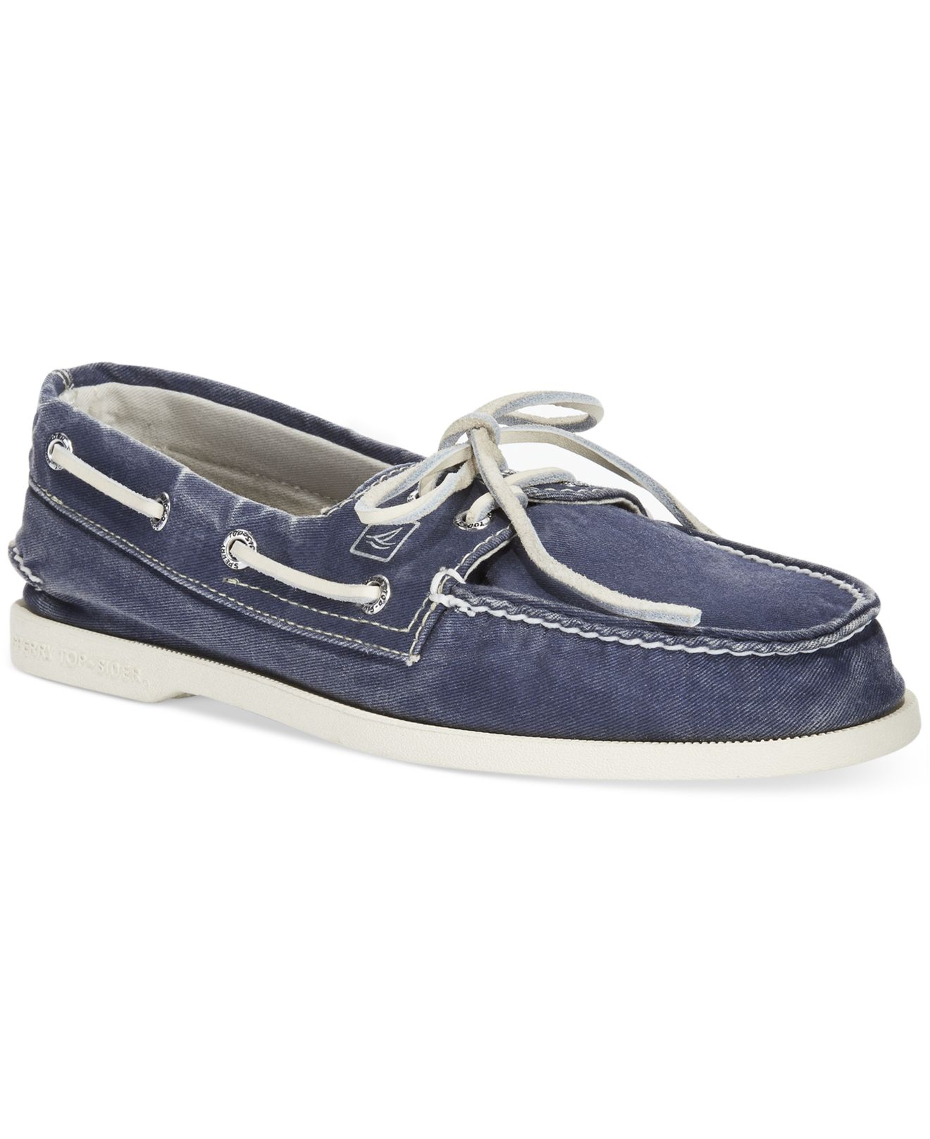 Sperry Top-Sider Men's A/o 2-eye Salt Washed Canvas Boat Shoes in Blue for  Men | Lyst