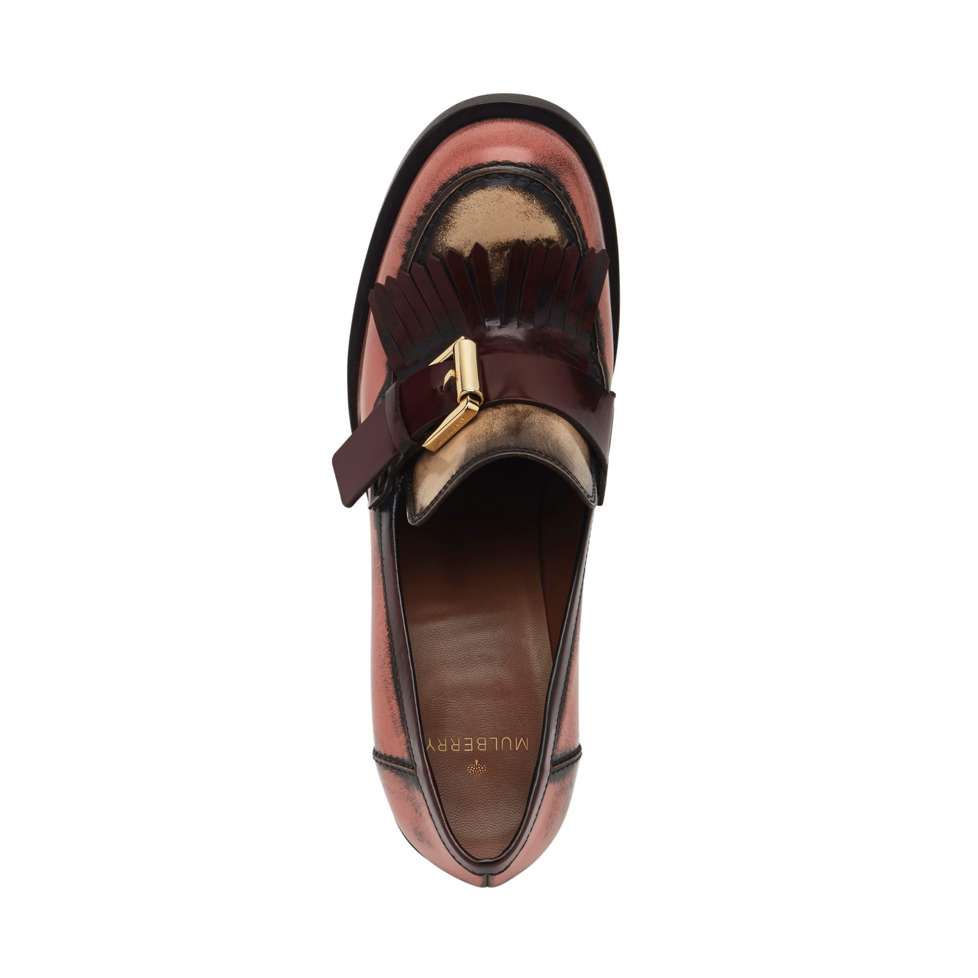 Mulberry Darby High Heel Loafer in Brown | Lyst