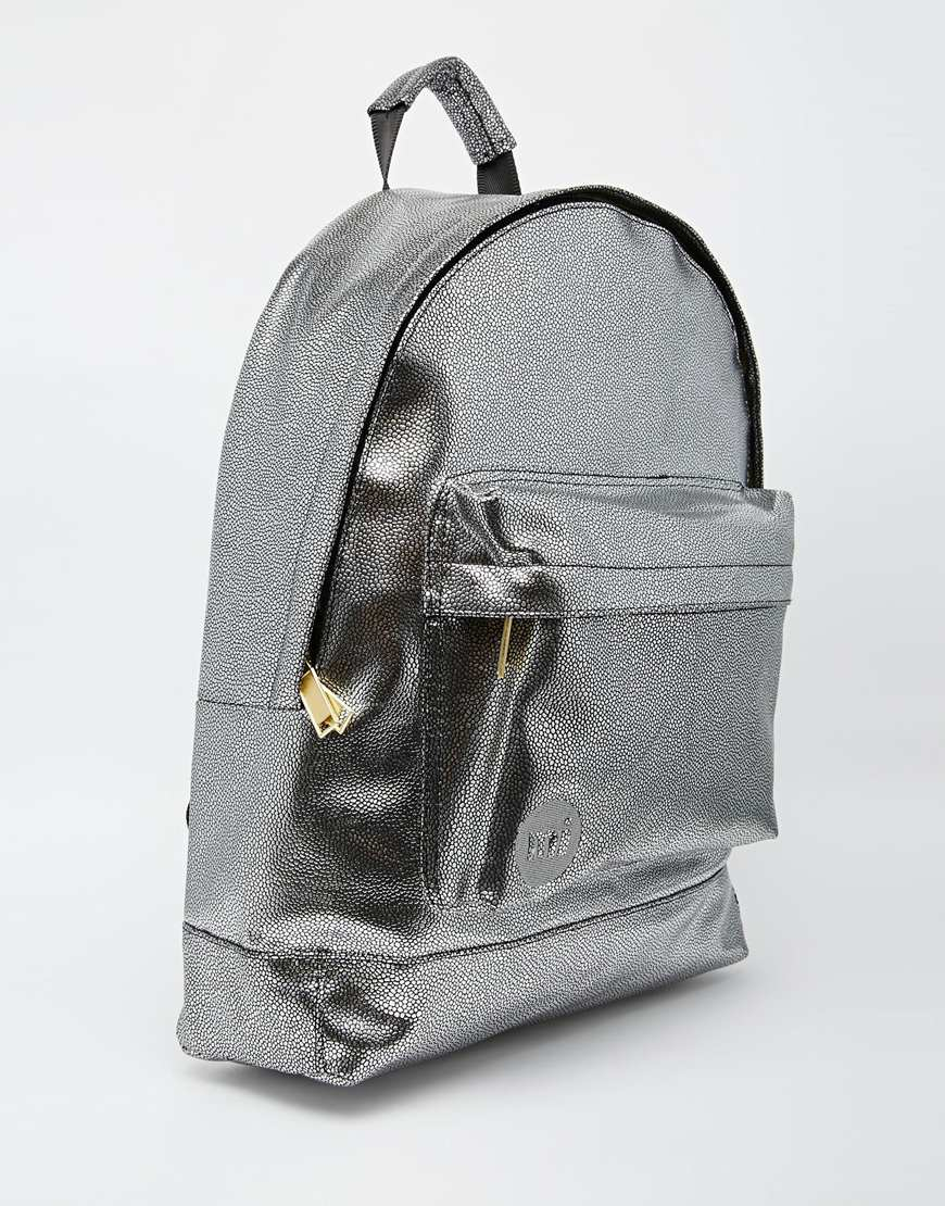 Silver, Mi-Pac Unisex Backpack Mi-Pac Silver// Black Backpack