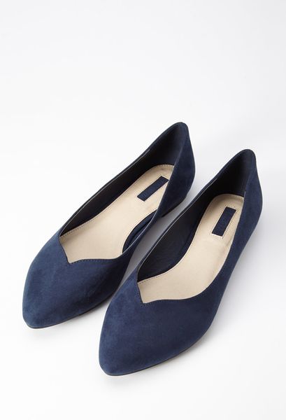 Forever 21 Faux Suede Pointed Flat in Blue (Navy) | Lyst Forever 21 Faux Suede Pointed Flat in Blue (Navy) | Lyst