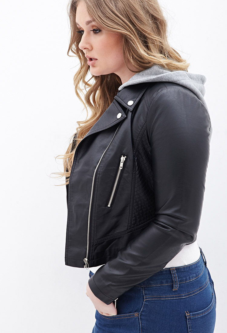 forever 21 leather jacket plus size