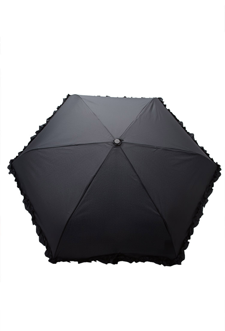 Forever 21 Ruffle-Trim Umbrella in Black - Lyst