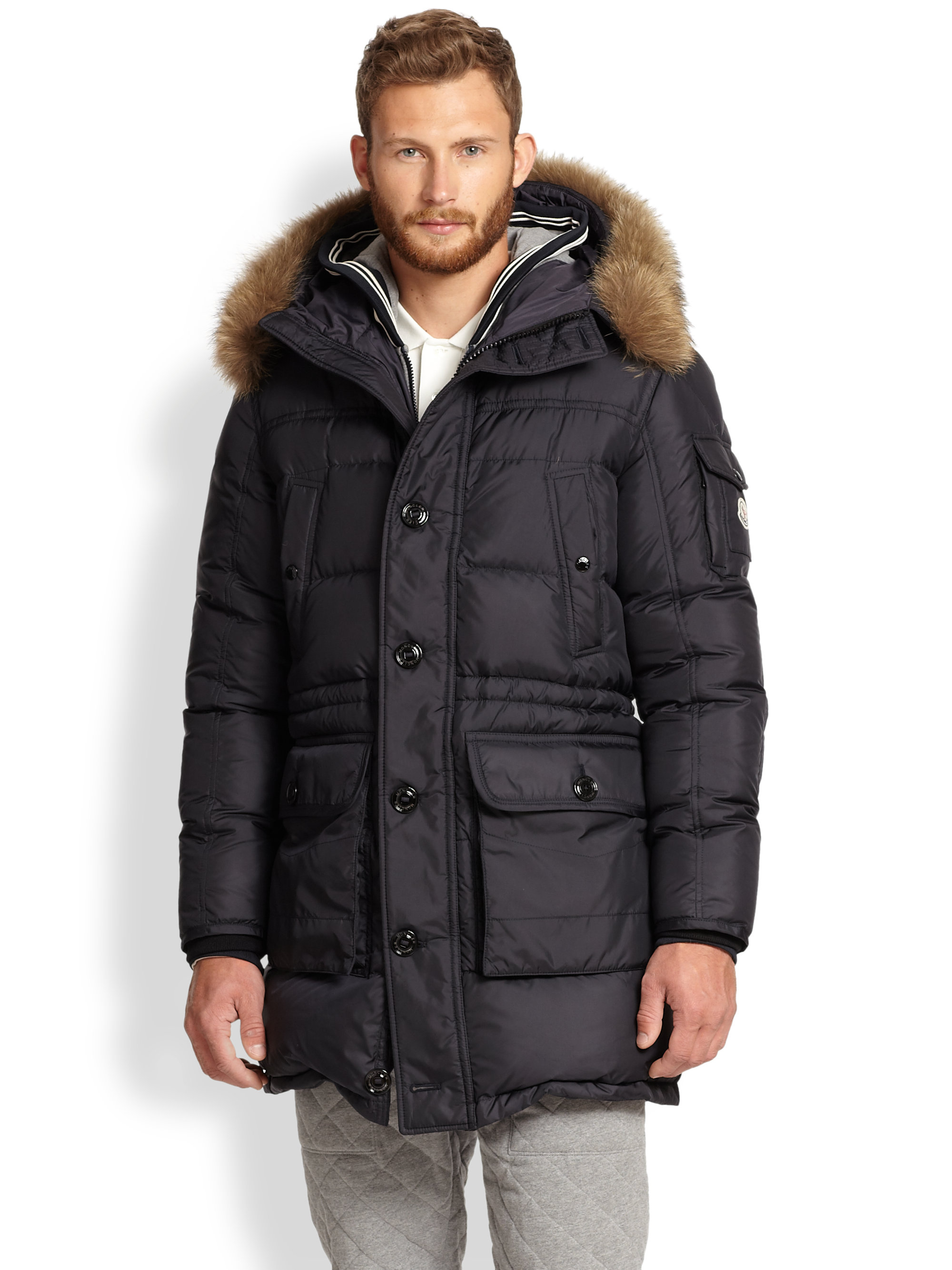 moncler affton coat men down black | West of Rayleigh