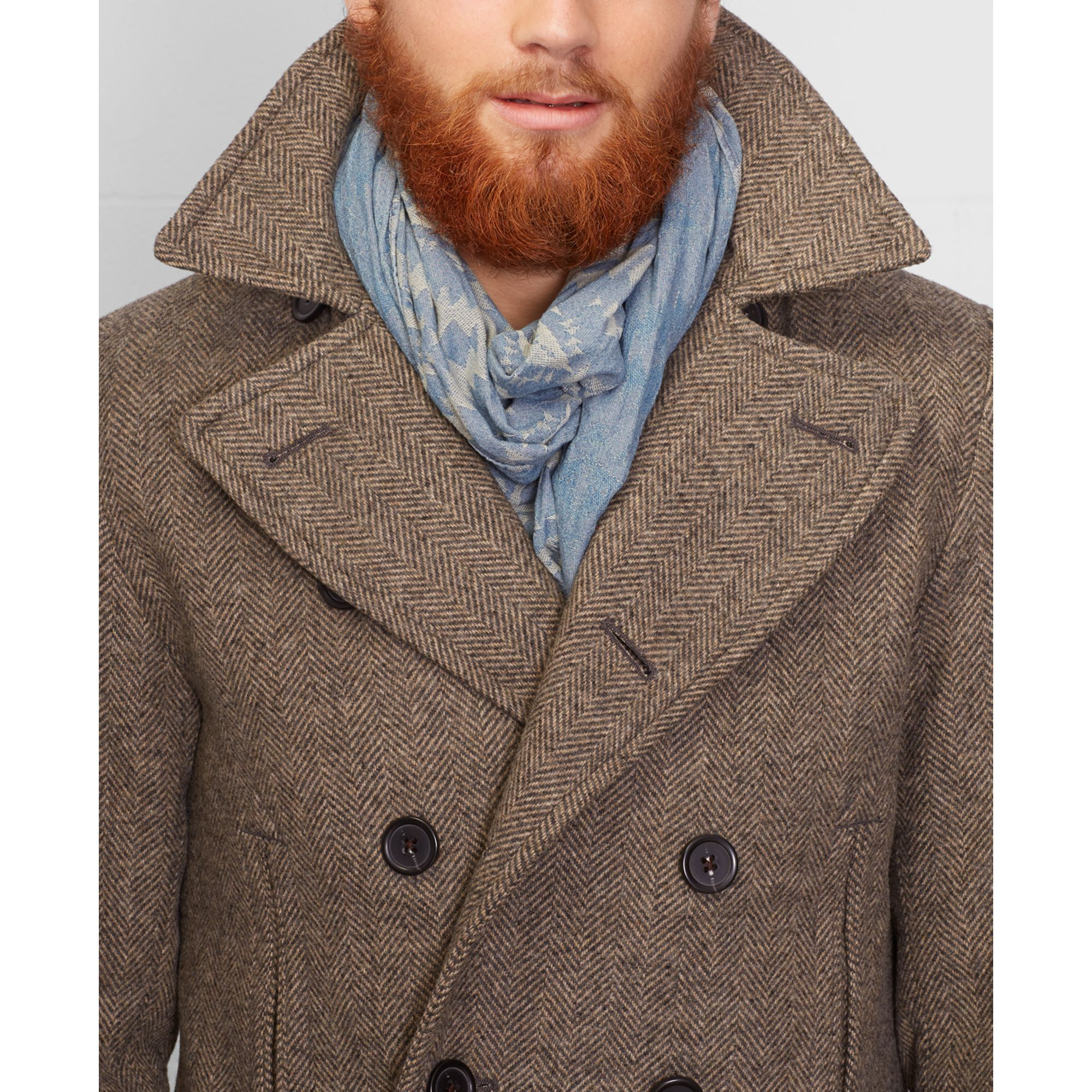 herringbone mens peacoat