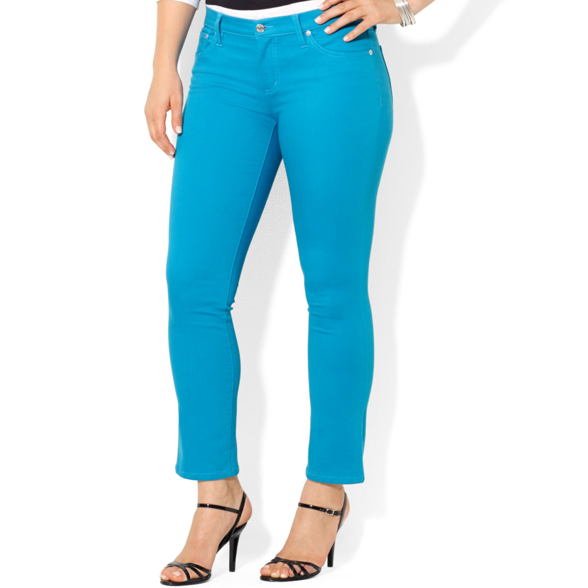 Size Modern Straight Leg Colored Jeans 