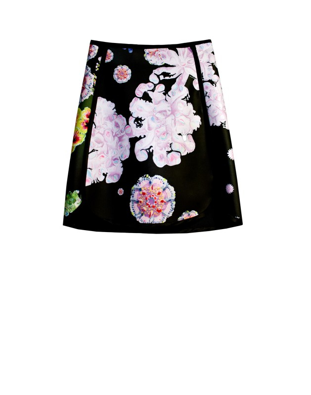Cynthia Rowley Bonded Slim Skirt in Multicolor (Reef Print) | Lyst