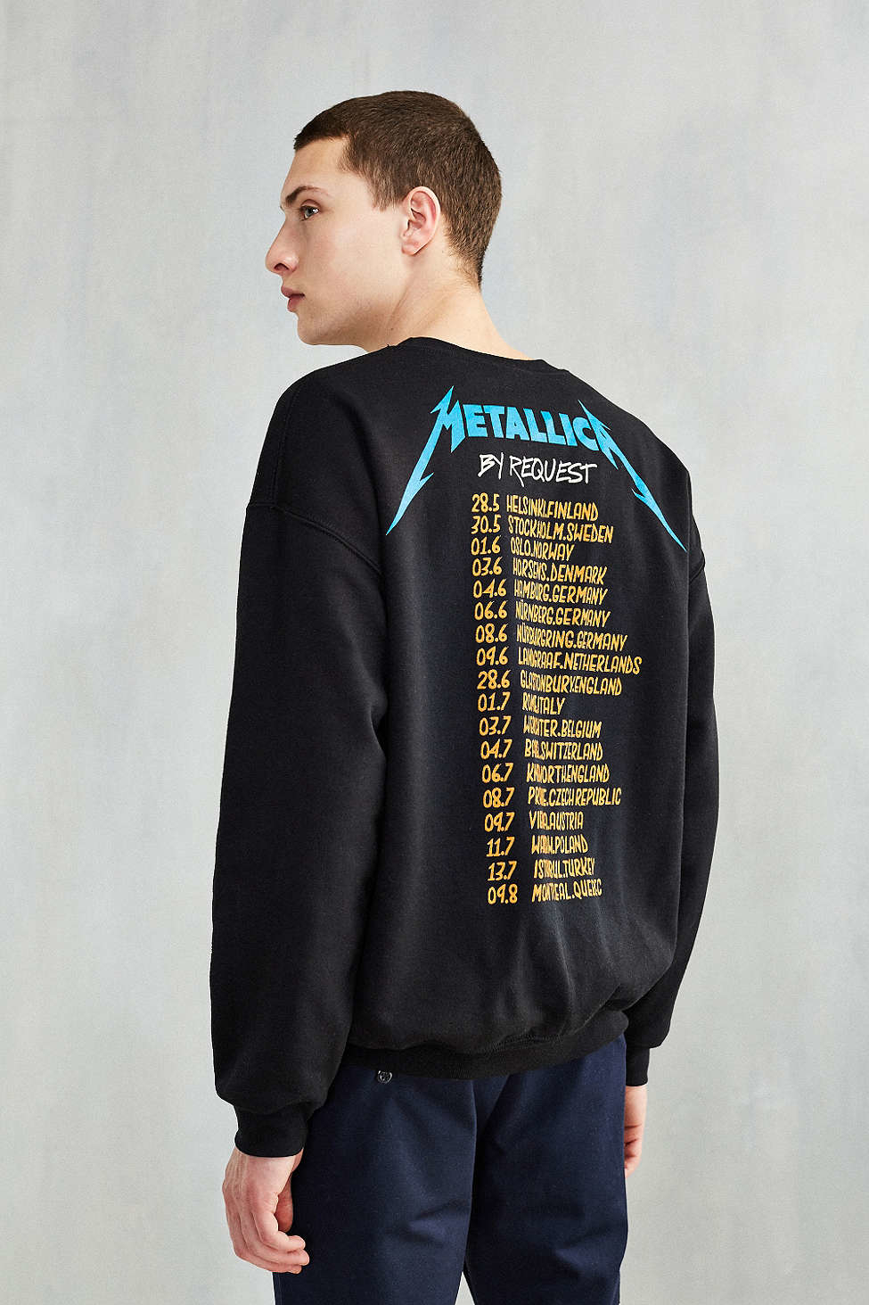 Download Urban Outfitters Cotton Metallica Crew Neck Sweatshirt in ...
