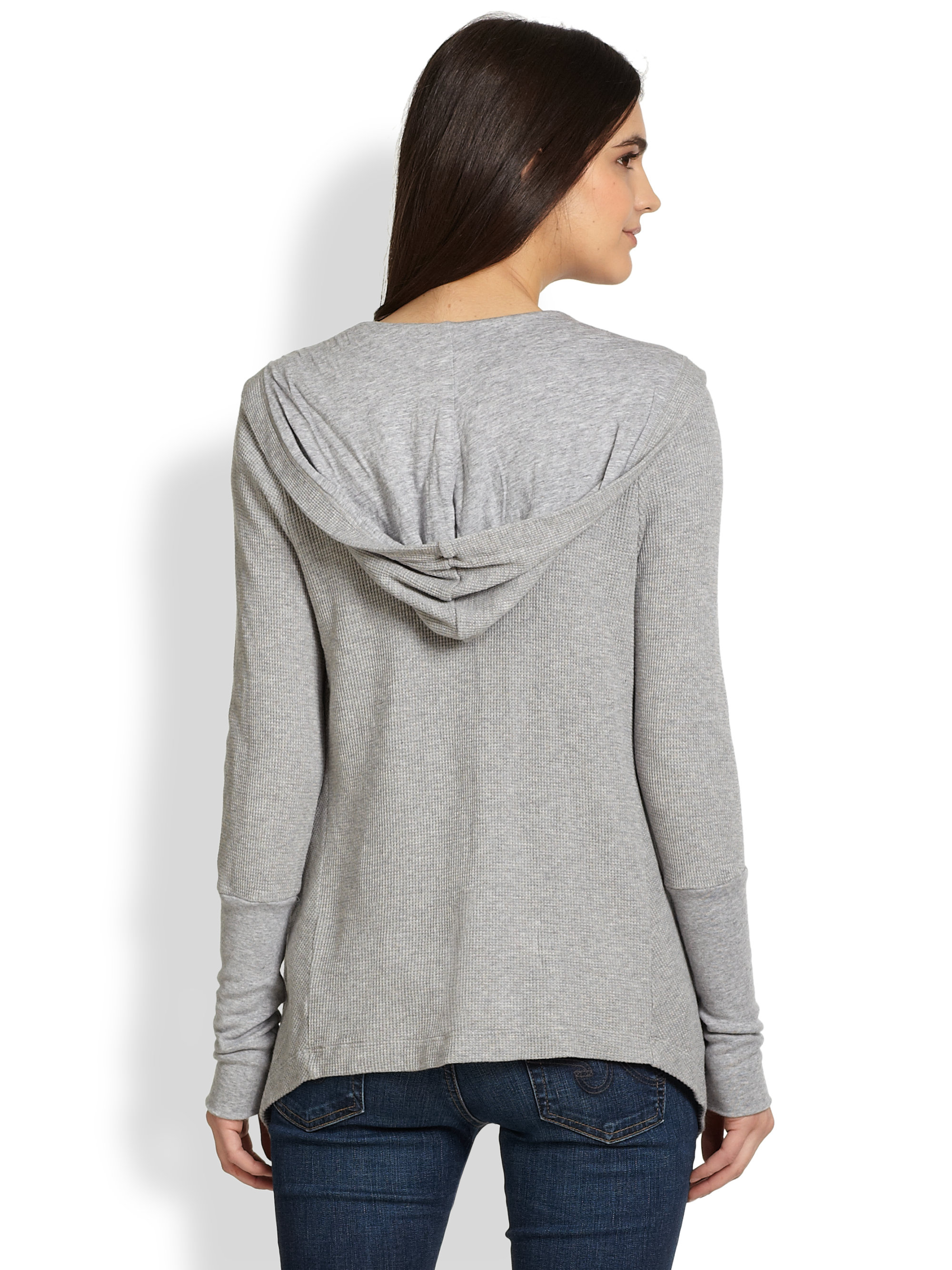 grey sweatshirt cardigan