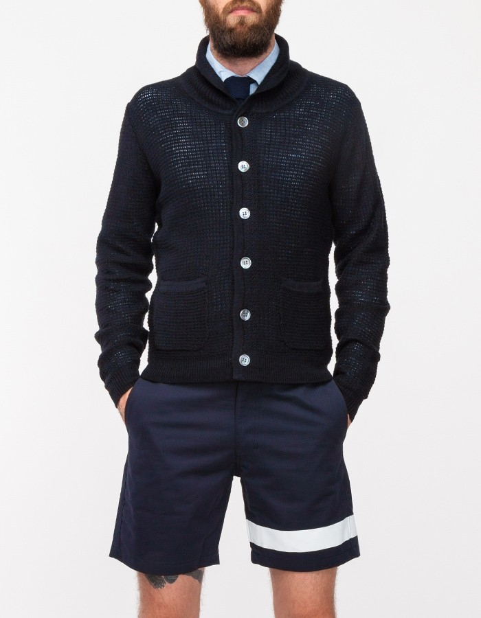 Todd snyder Baseball Sweater W Bound Collar in Blue for Men Lyst