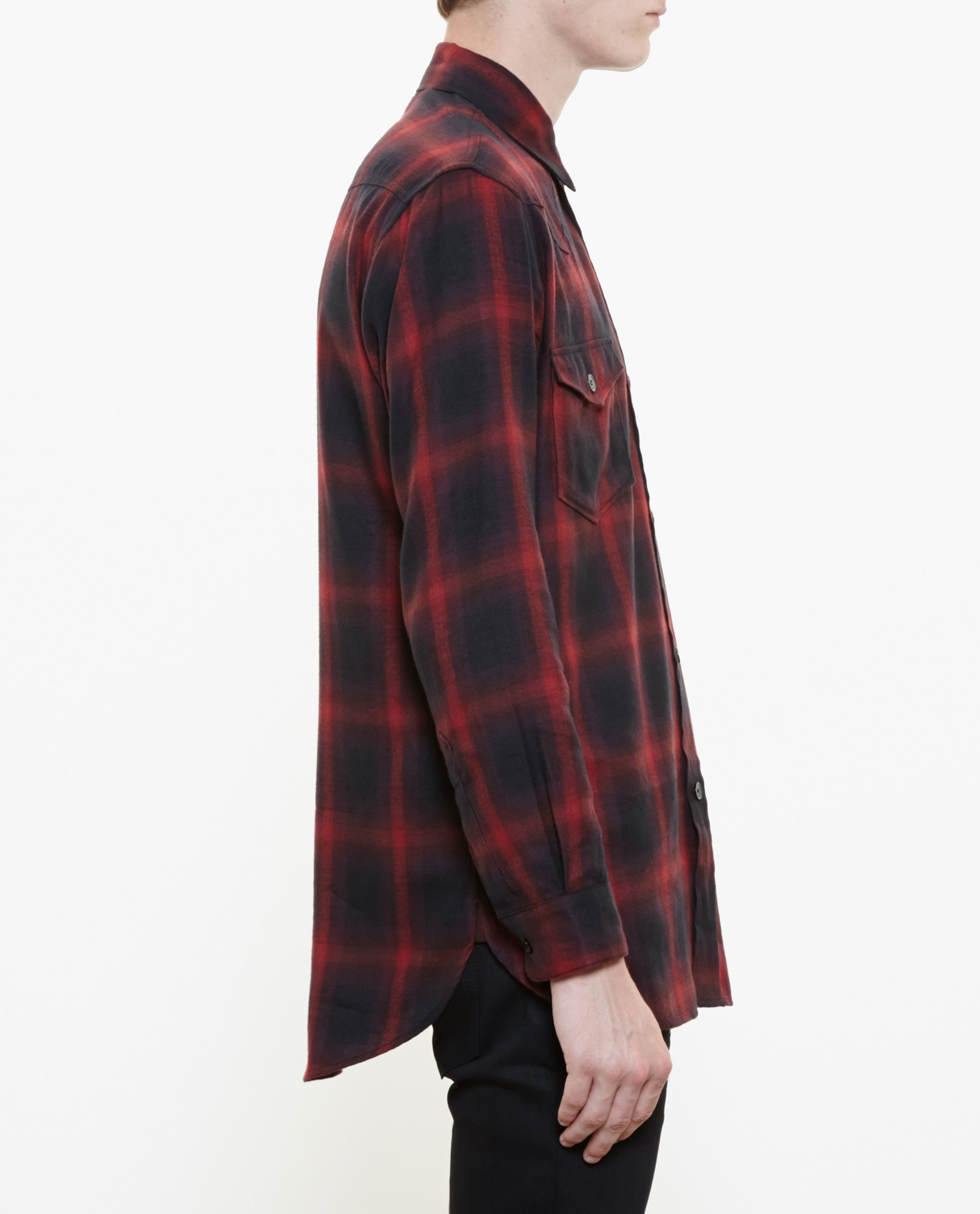 saint laurent checked shirt