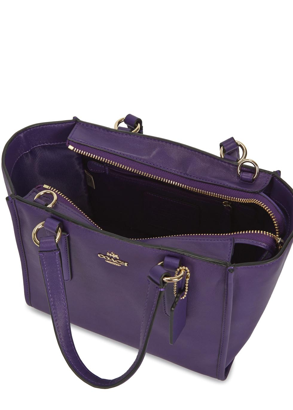 coach purple tote