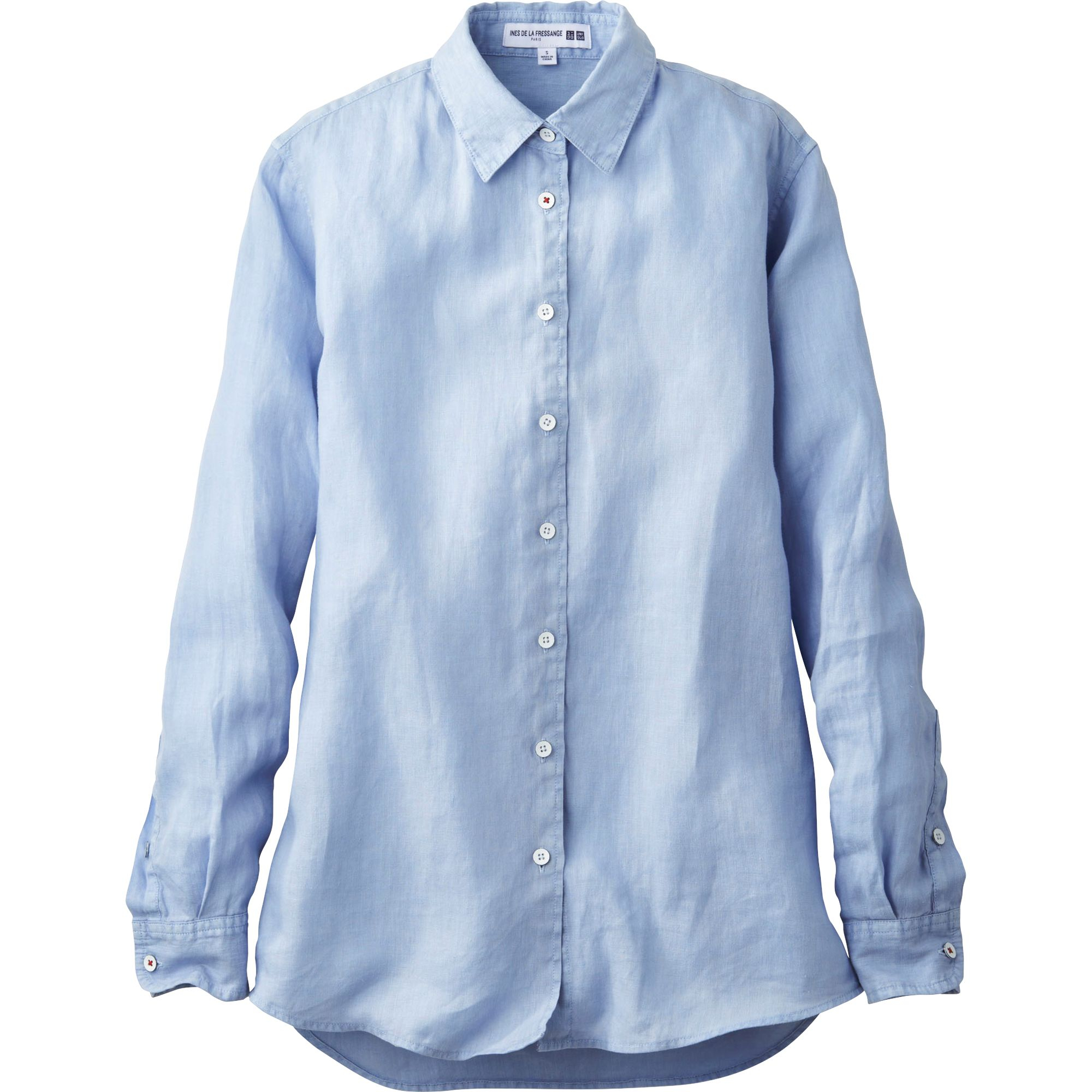 Uniqlo Women Idlf Linen Long Sleeve Shirt in Blue (LIGHT BLUE) Lyst