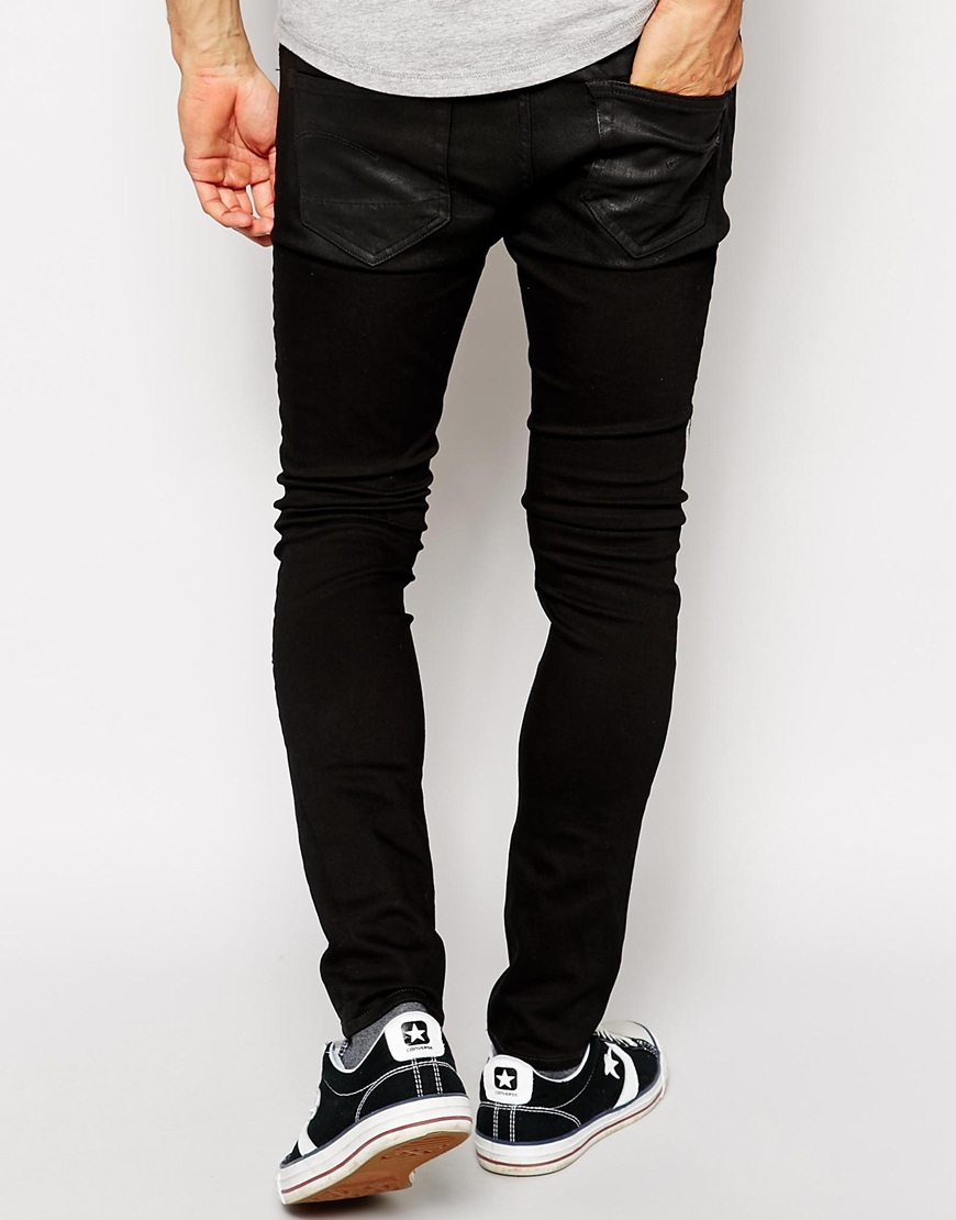 G-Star RAW G Star Jeans 3301 Super Slim Comfort Black Cobler Smash for Men  - Lyst