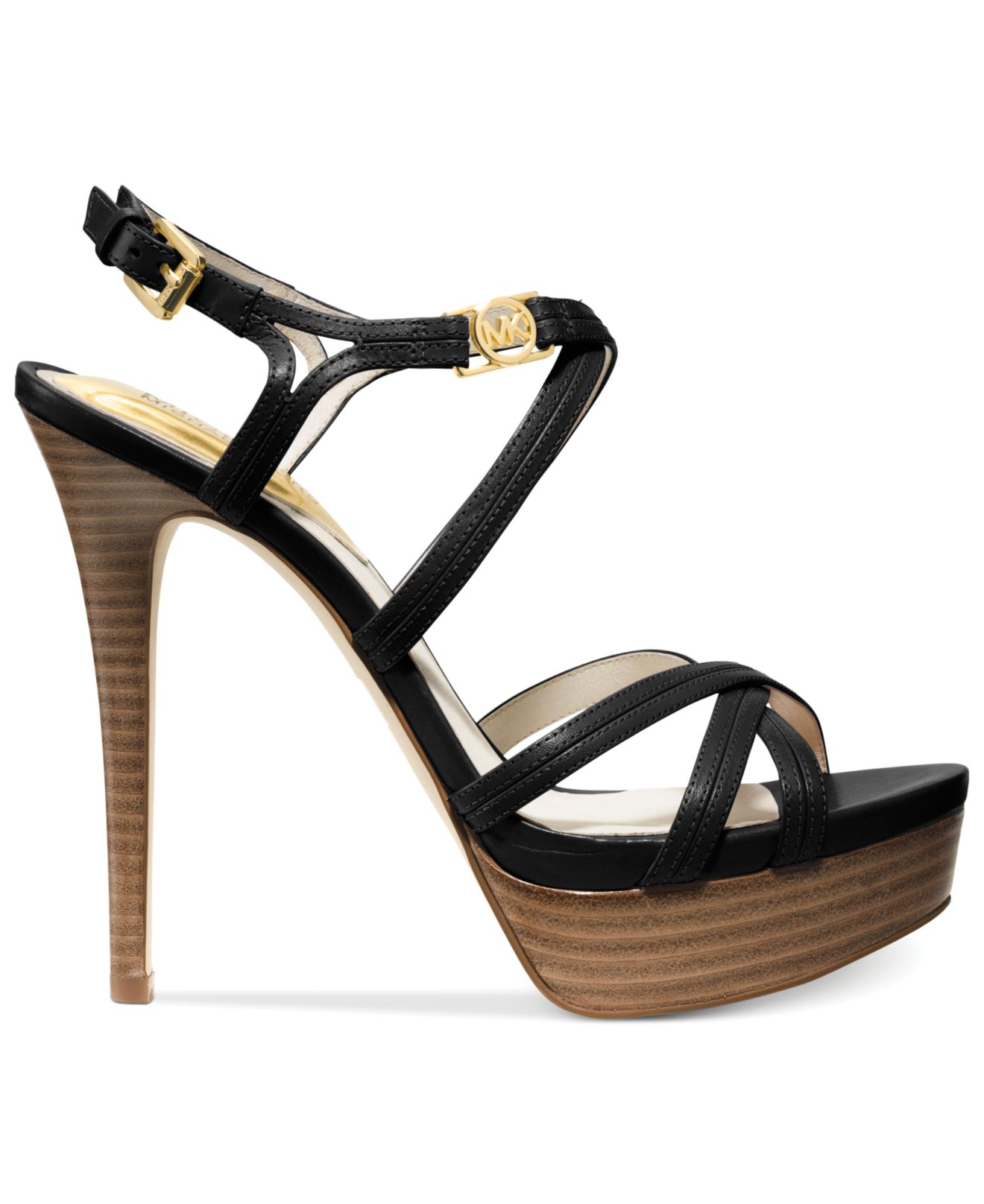 michael kors platform sandals black