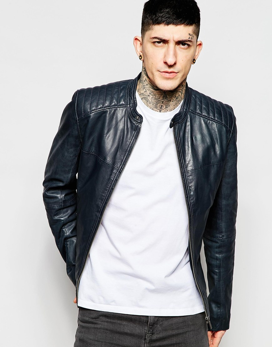 goosecraft leather biker jacket