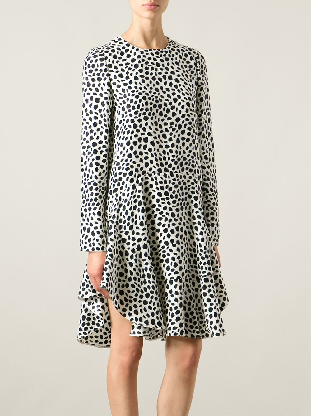 Chloé Dalmatian Print Dress in White (Black) Lyst