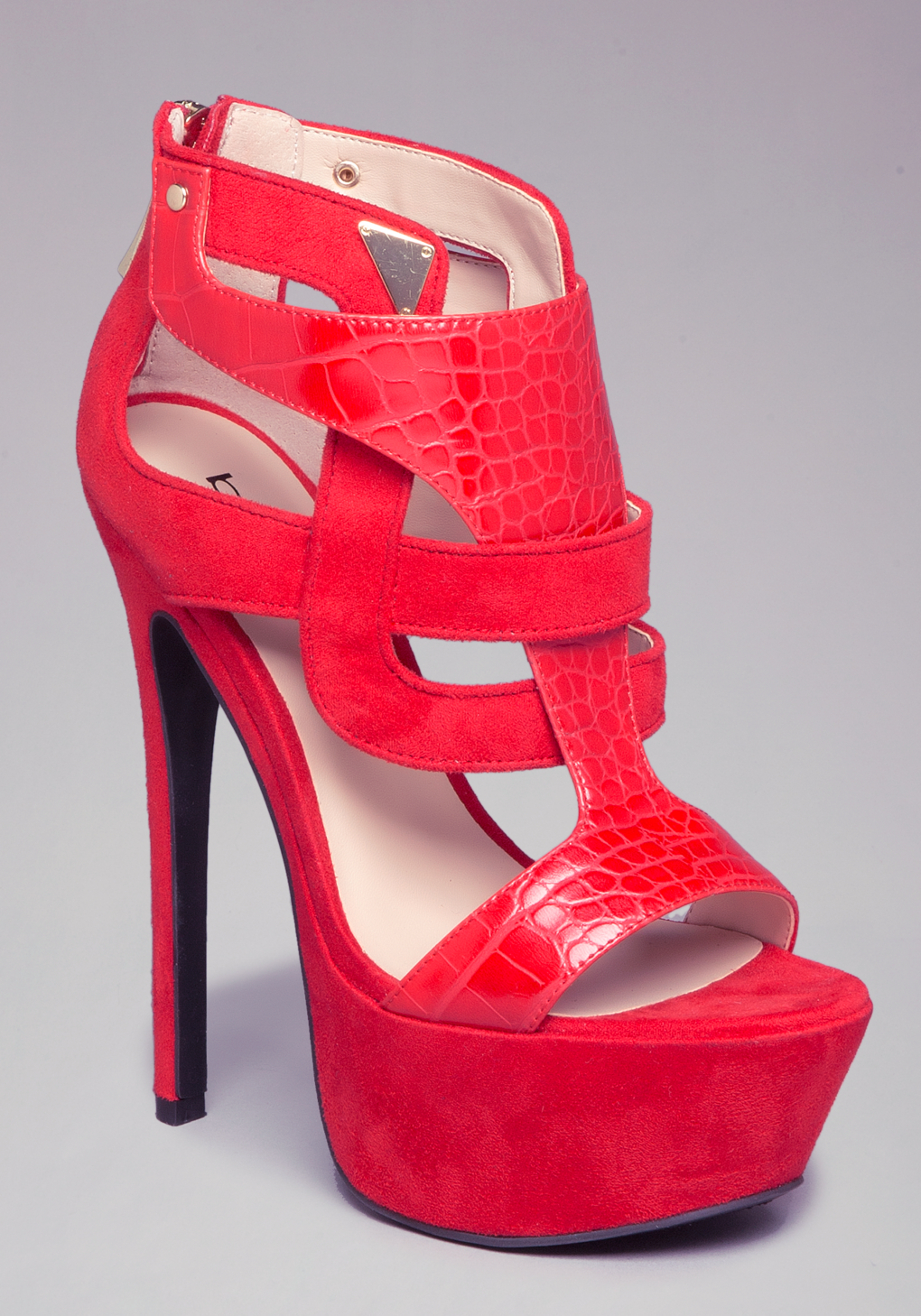 Bebe Allison Platform Sandals in Red (multi) | Lyst