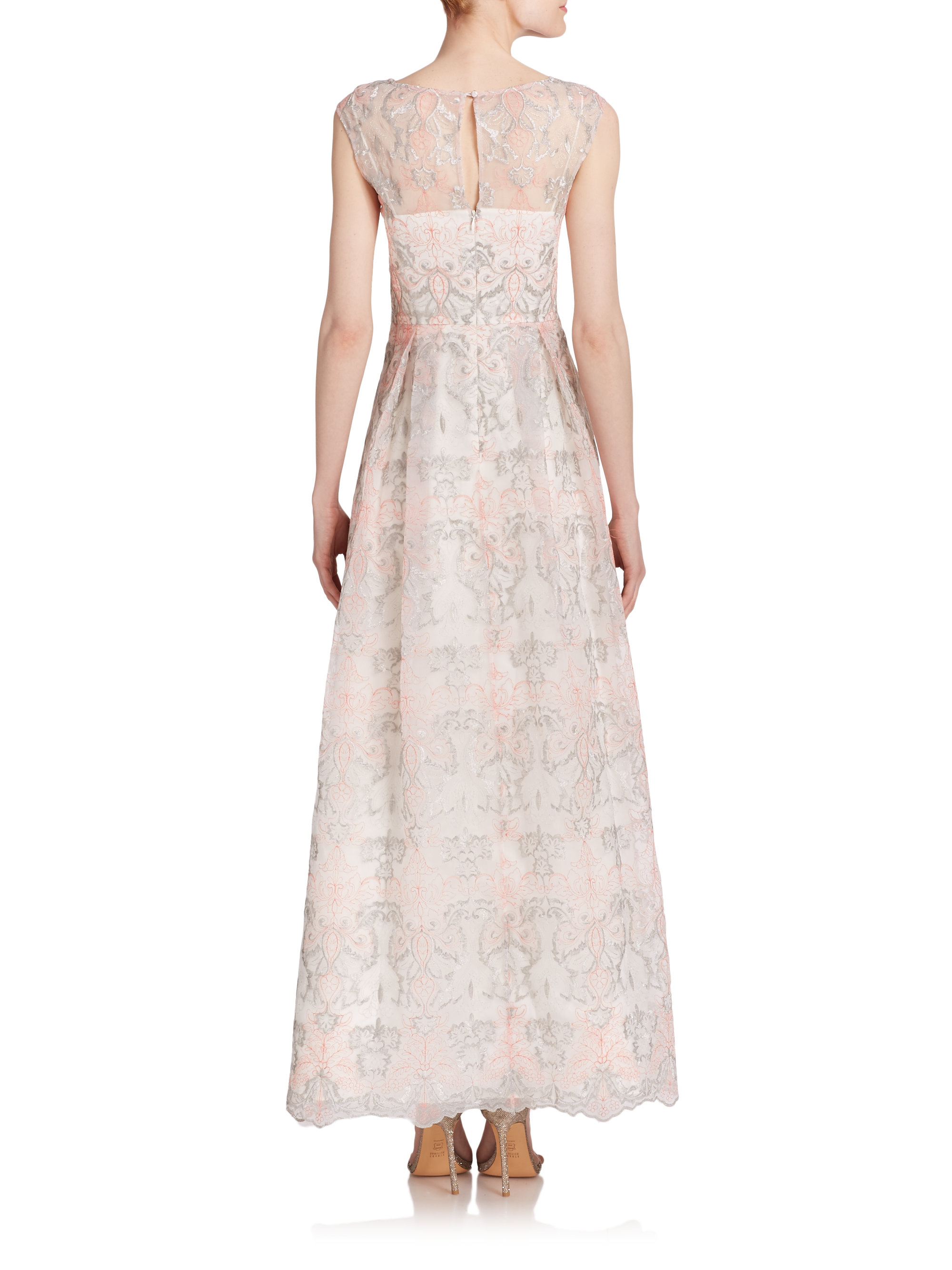 floral lace gown