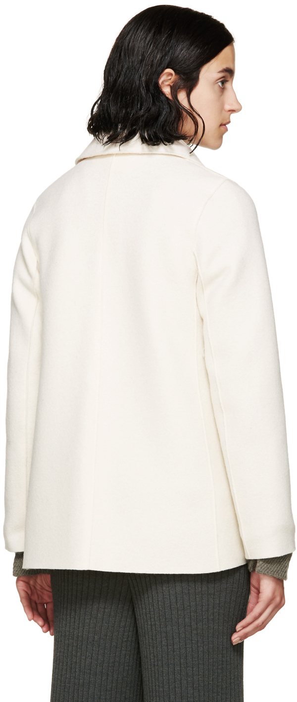 ivory pea coat