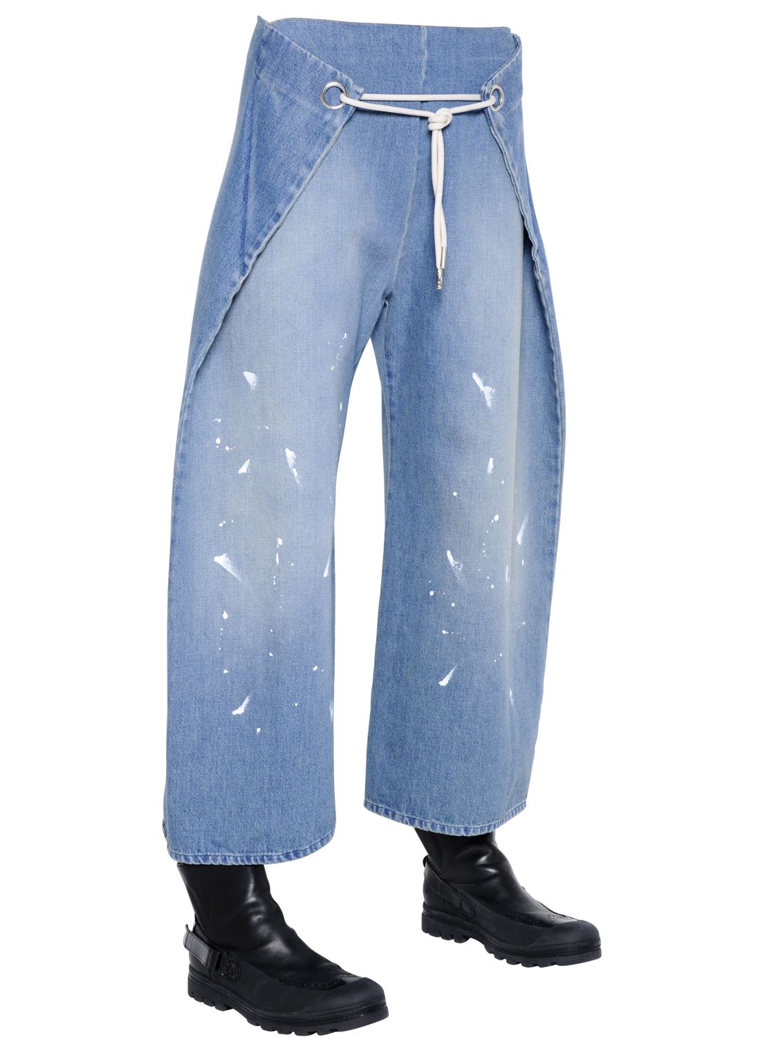 MM6 by Maison Martin Margiela Stone Washed Cotton Denim Jeans in Blue ...