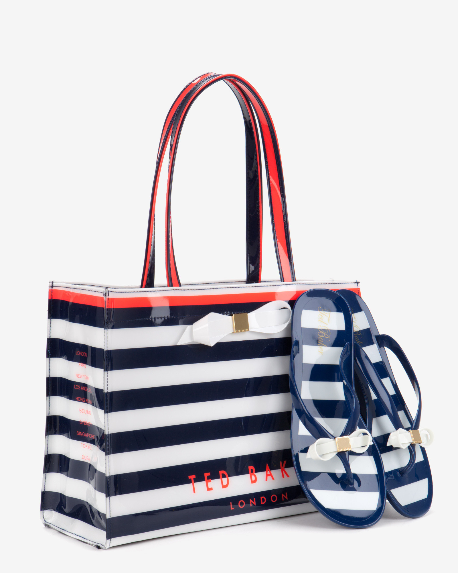 ted baker bag with flip flops