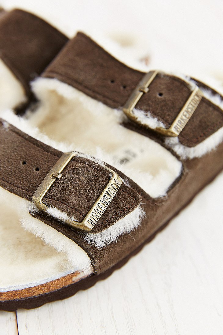 birkenstock arizona shearling mocha