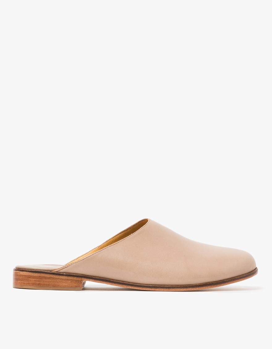 Martiniano Muller Leather Mules in Natural - Lyst