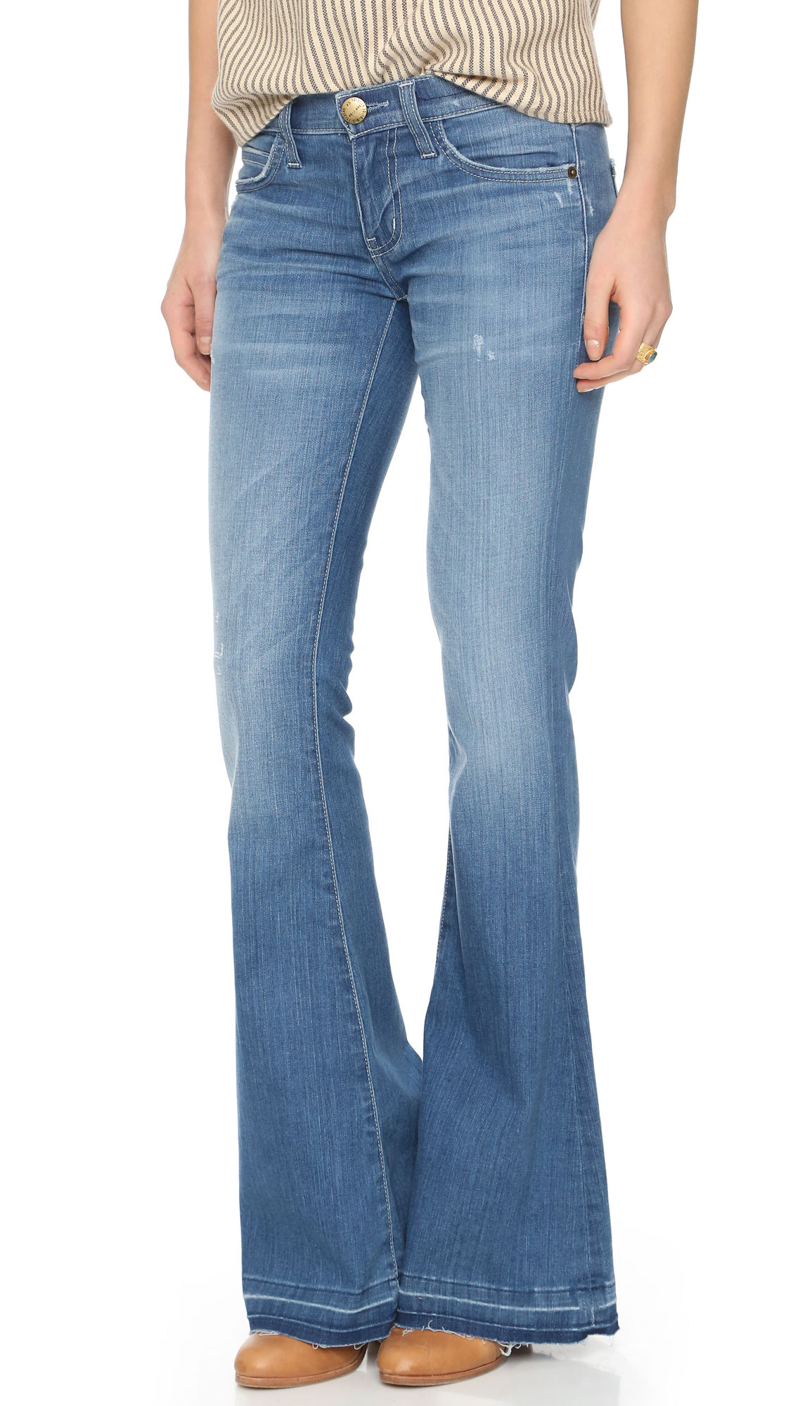 Current/Elliott The Low Bell Jeans in Blue