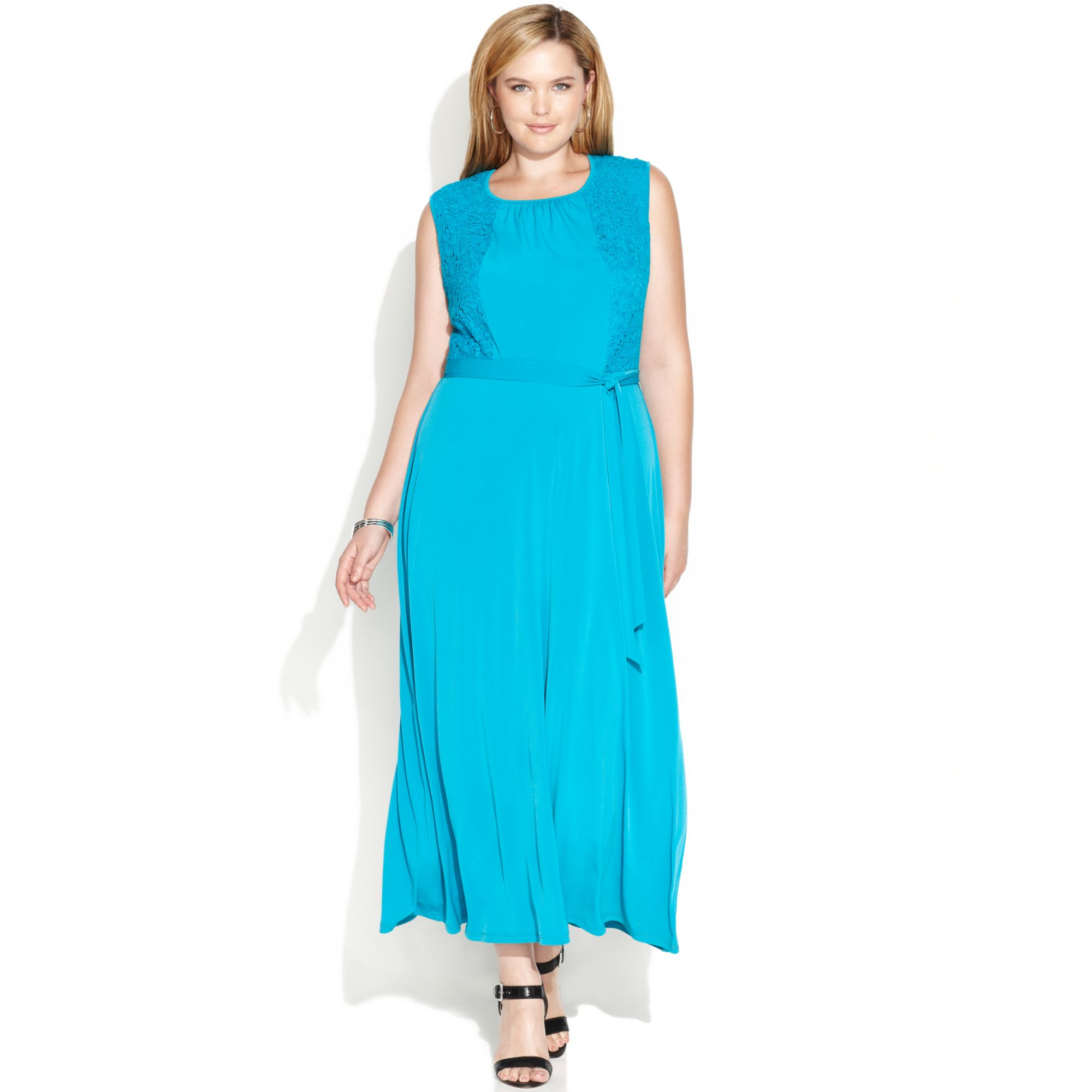 calvin klein cap sleeve gown