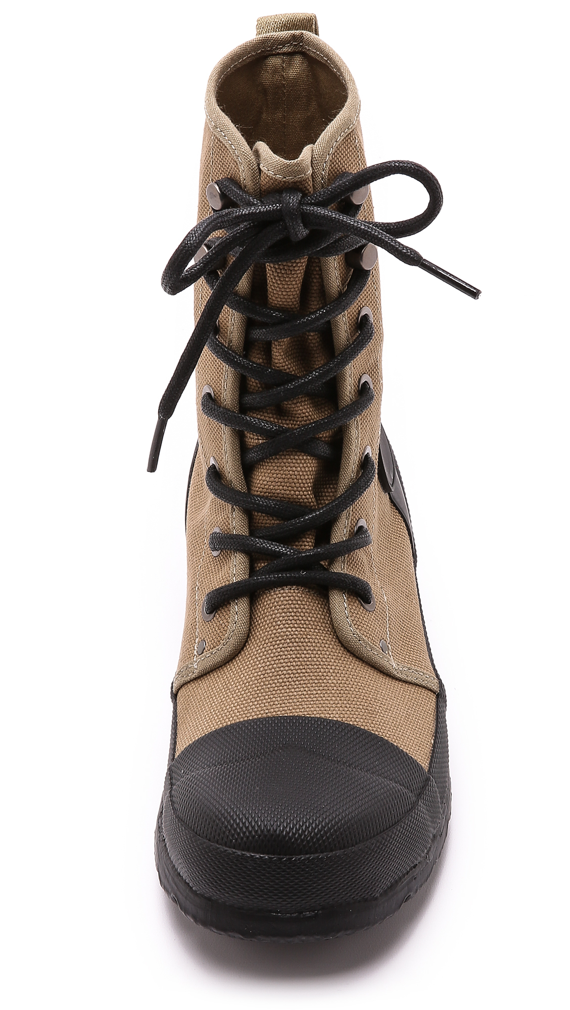 canvas commando boots