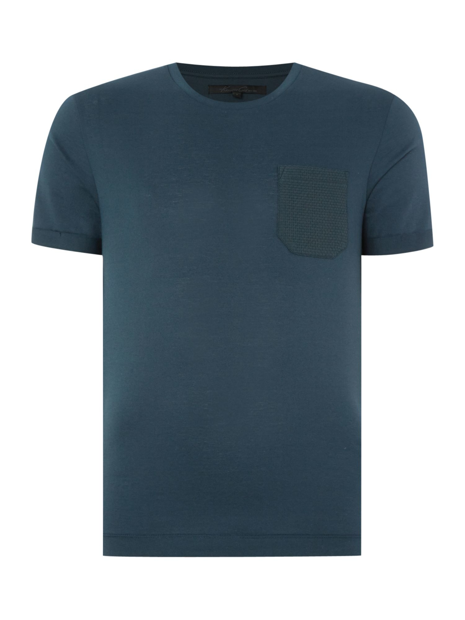 Kenneth cole Reuben T-shirt With Textured Pocket in Blue for Men | Lyst